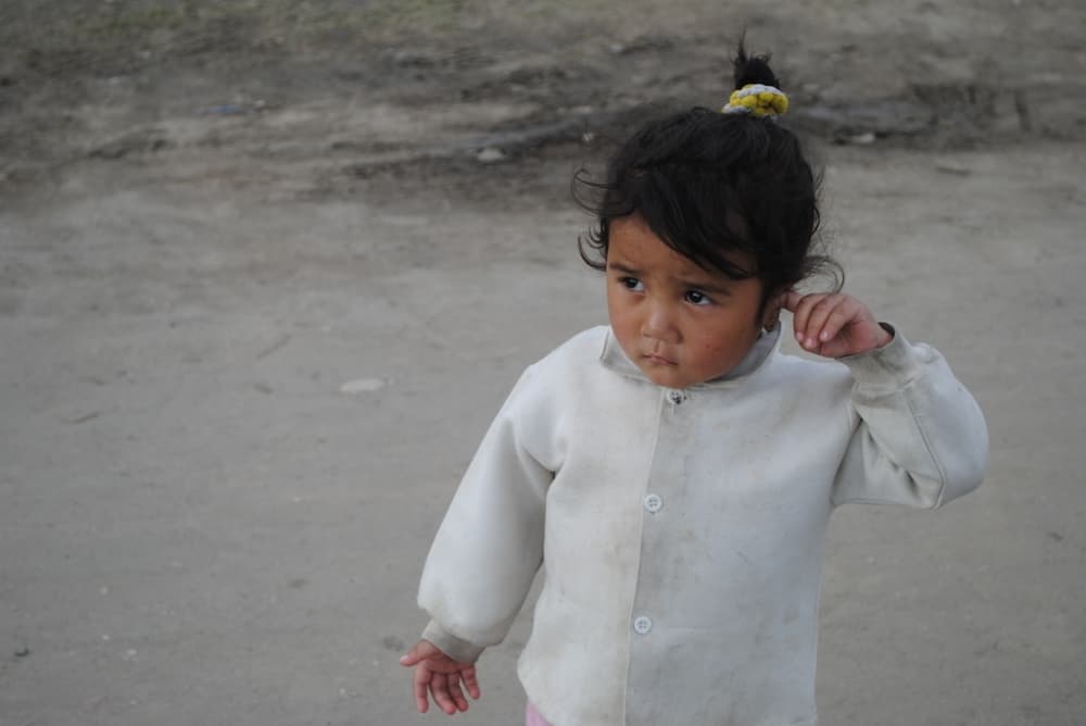 A child in Nepal.