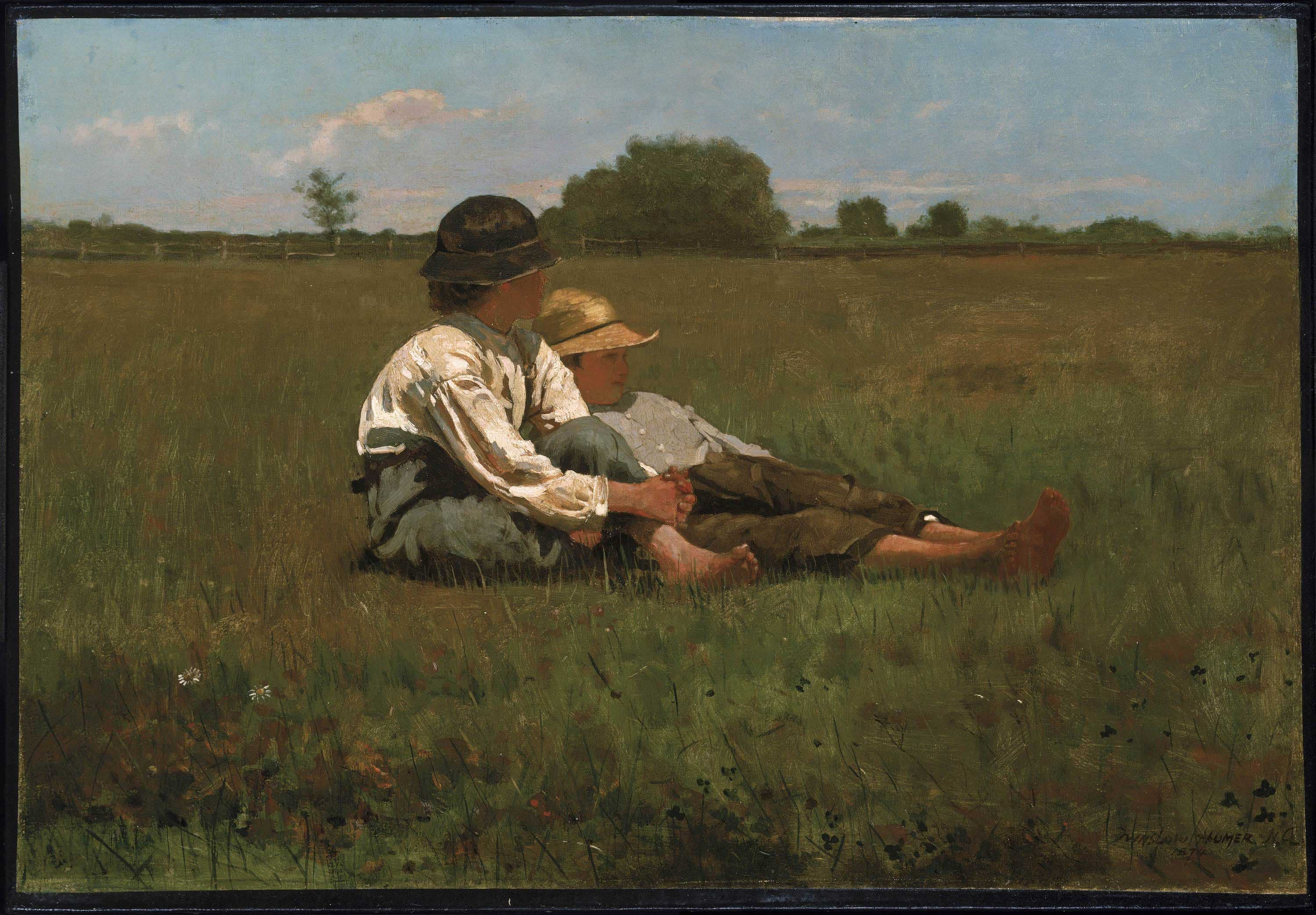 Boys in a Pasture, Winslow Homer, 1874