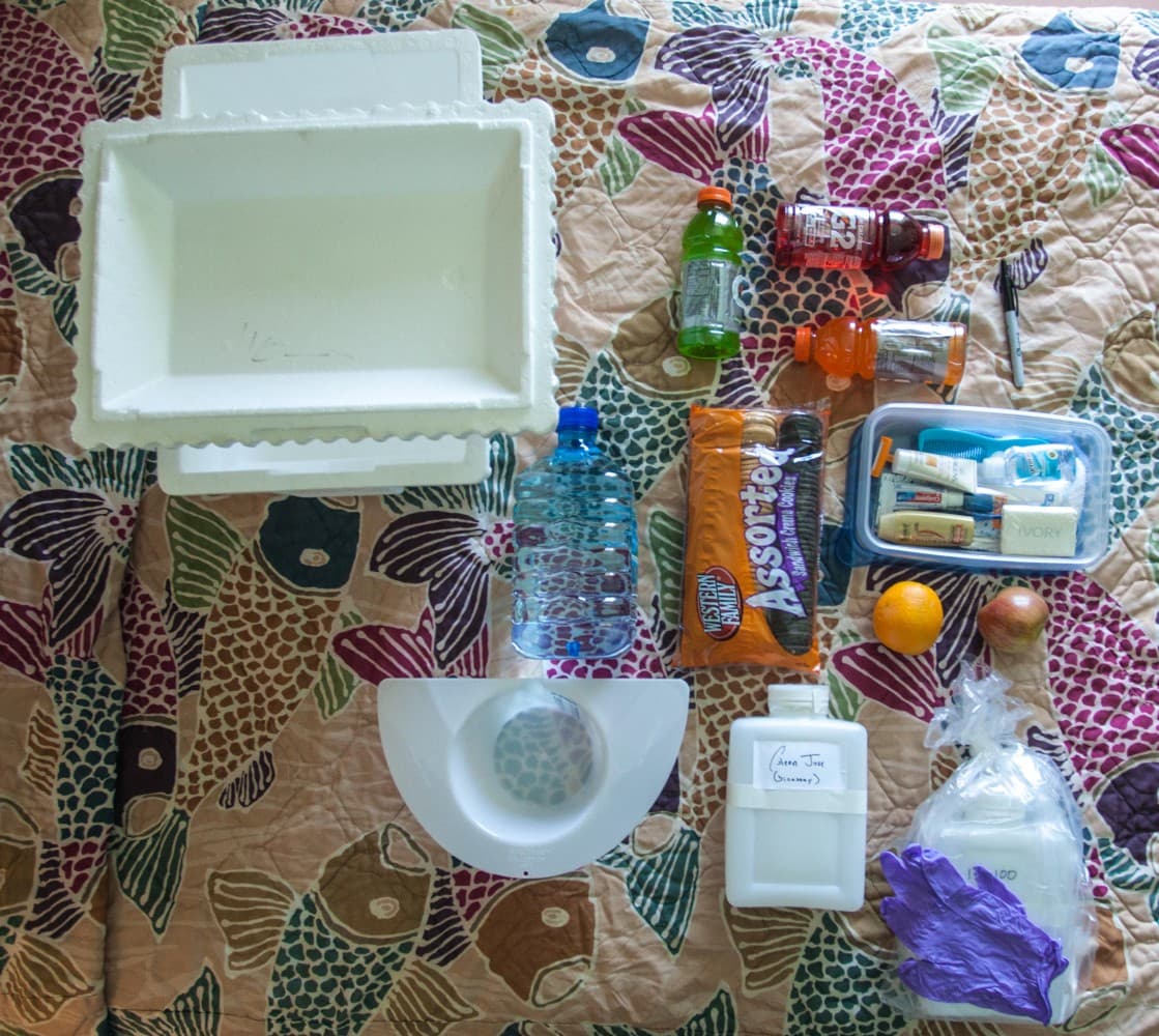 The DOE-funded quarantine provided cookies, bottles and other amenities.