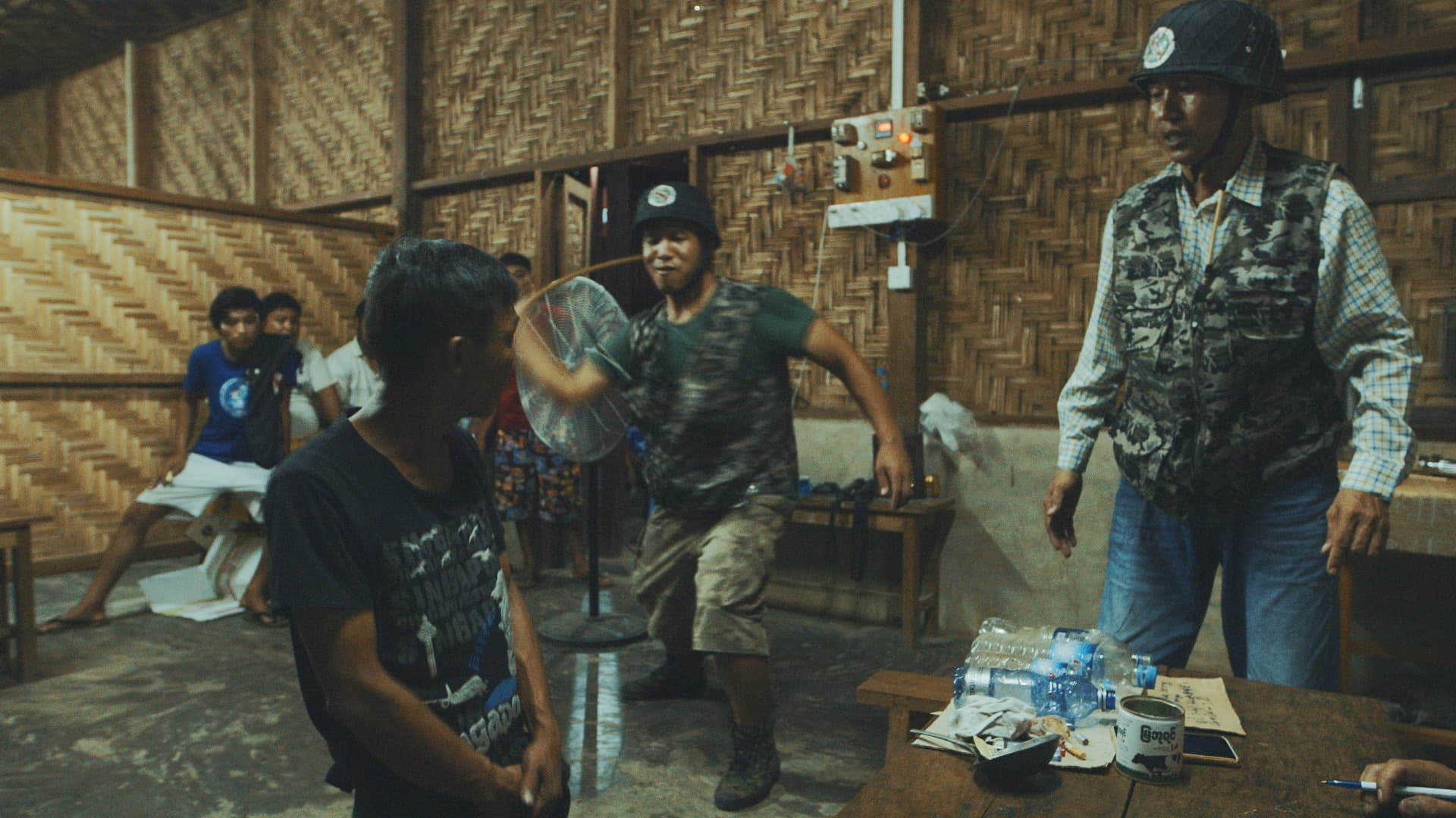 Anti-drug vigilantes in Myitkyina flog a man accused of smoking meth. The Christian vigilantes, called Patjasan, routinely abduct addicts, drag them to churches and whip them until they confess their drug use. Addicts are later forced into evangelical reh