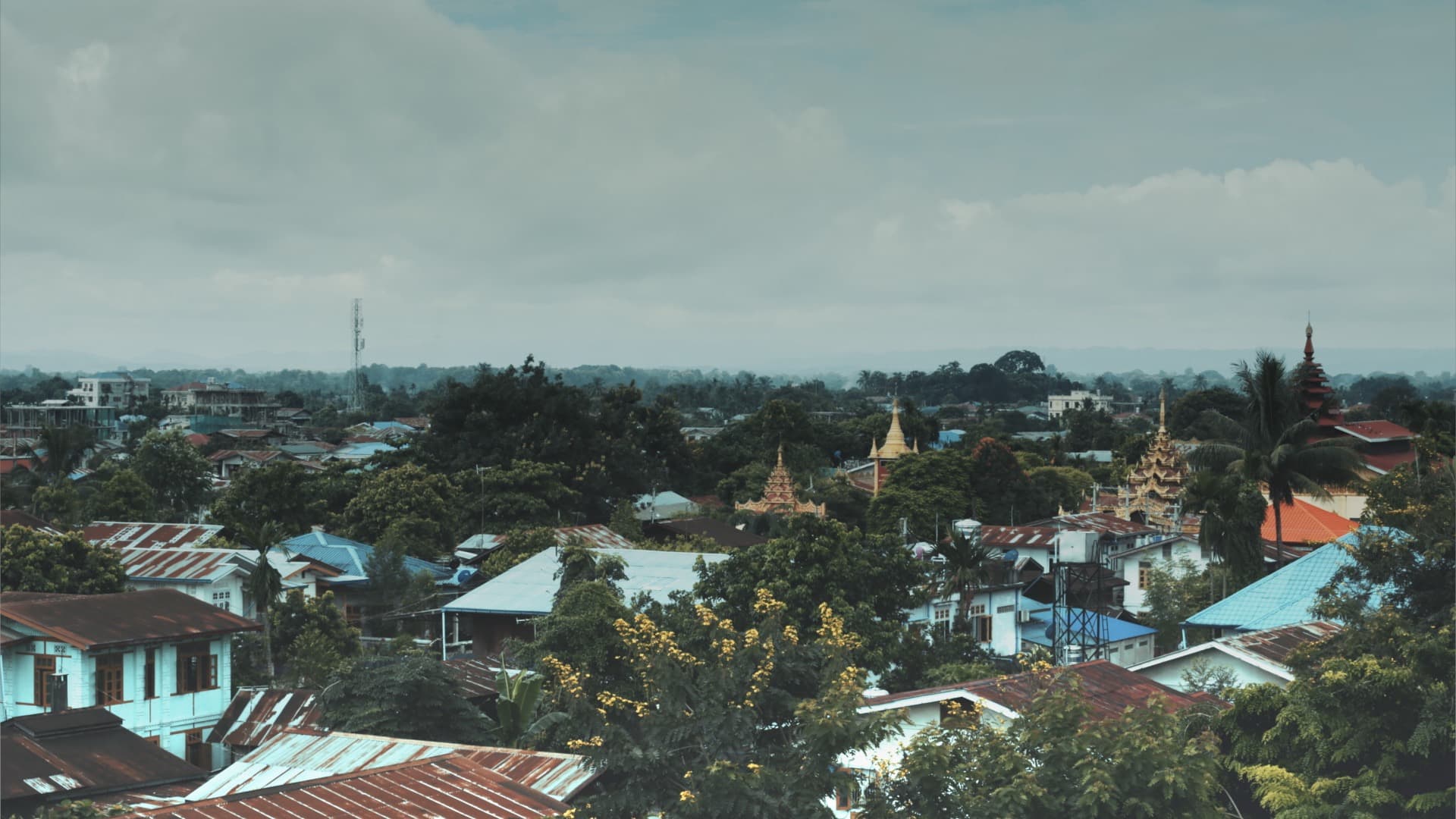 The Myitkyina skyline.