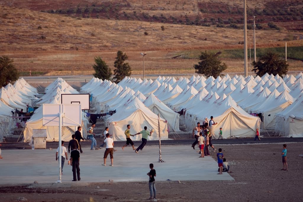 A community garden next to a residence