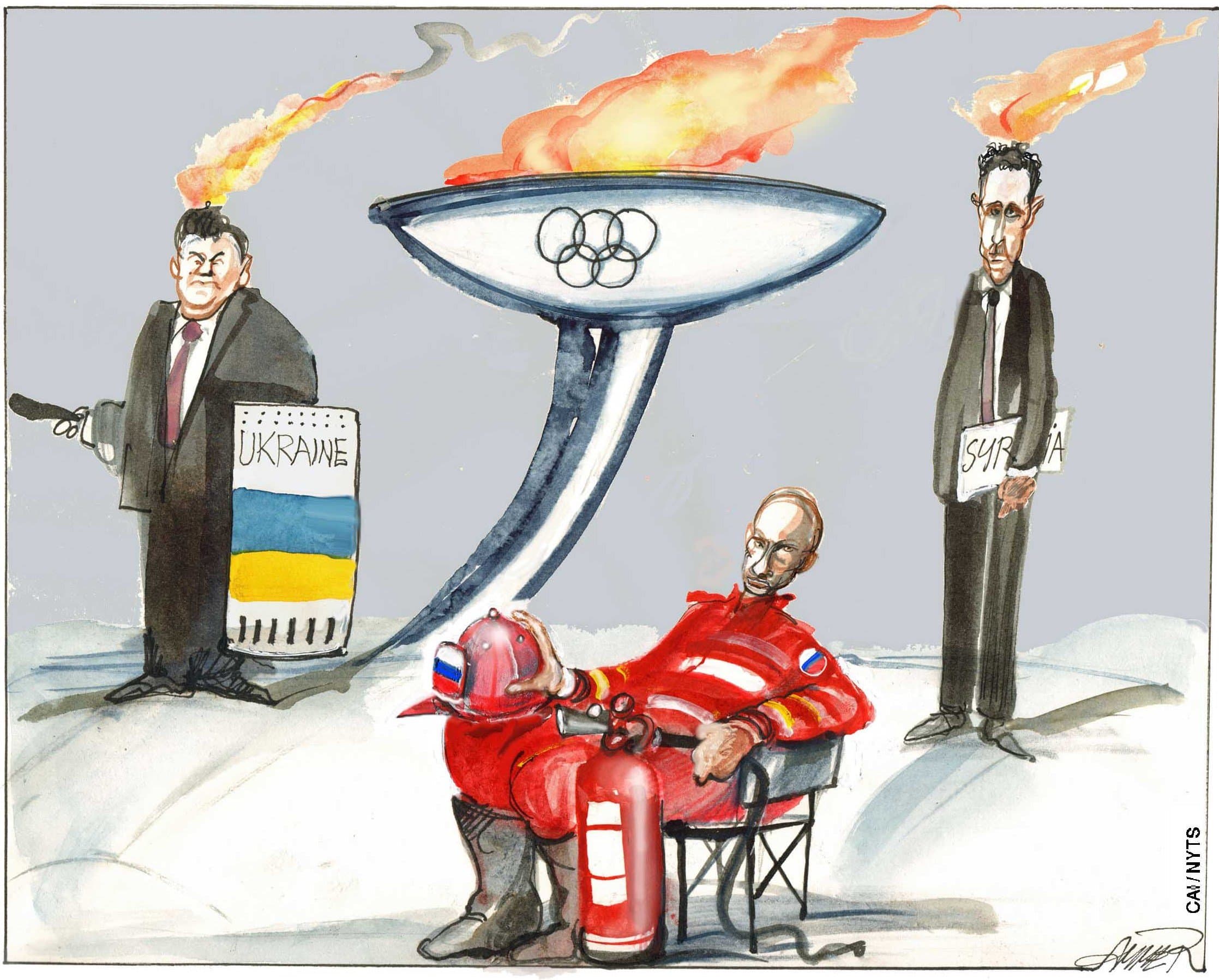 Vladimir Putin would like to put two of these flames out.