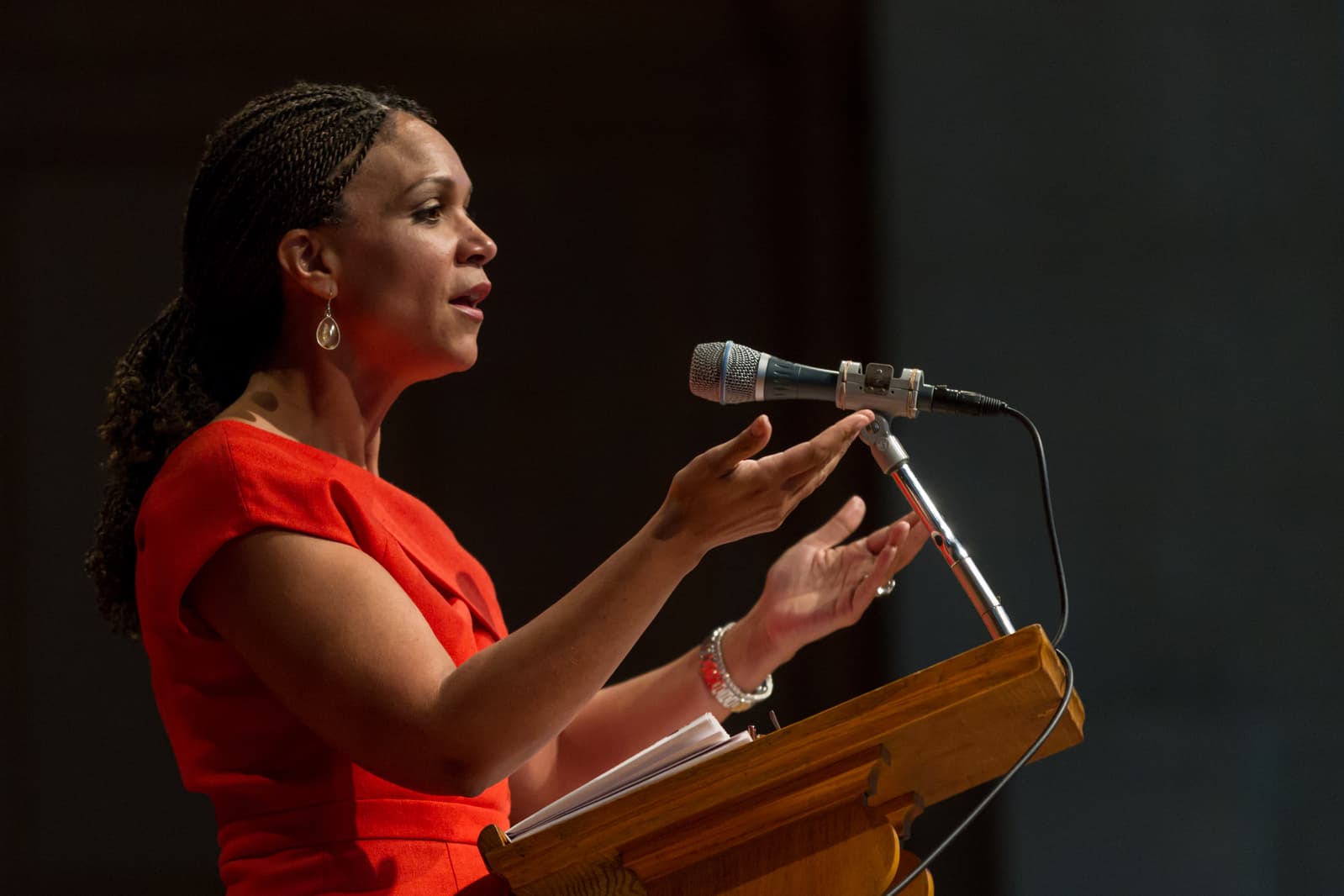 Melissa Harris Perry addresses students at Wake Forest University.