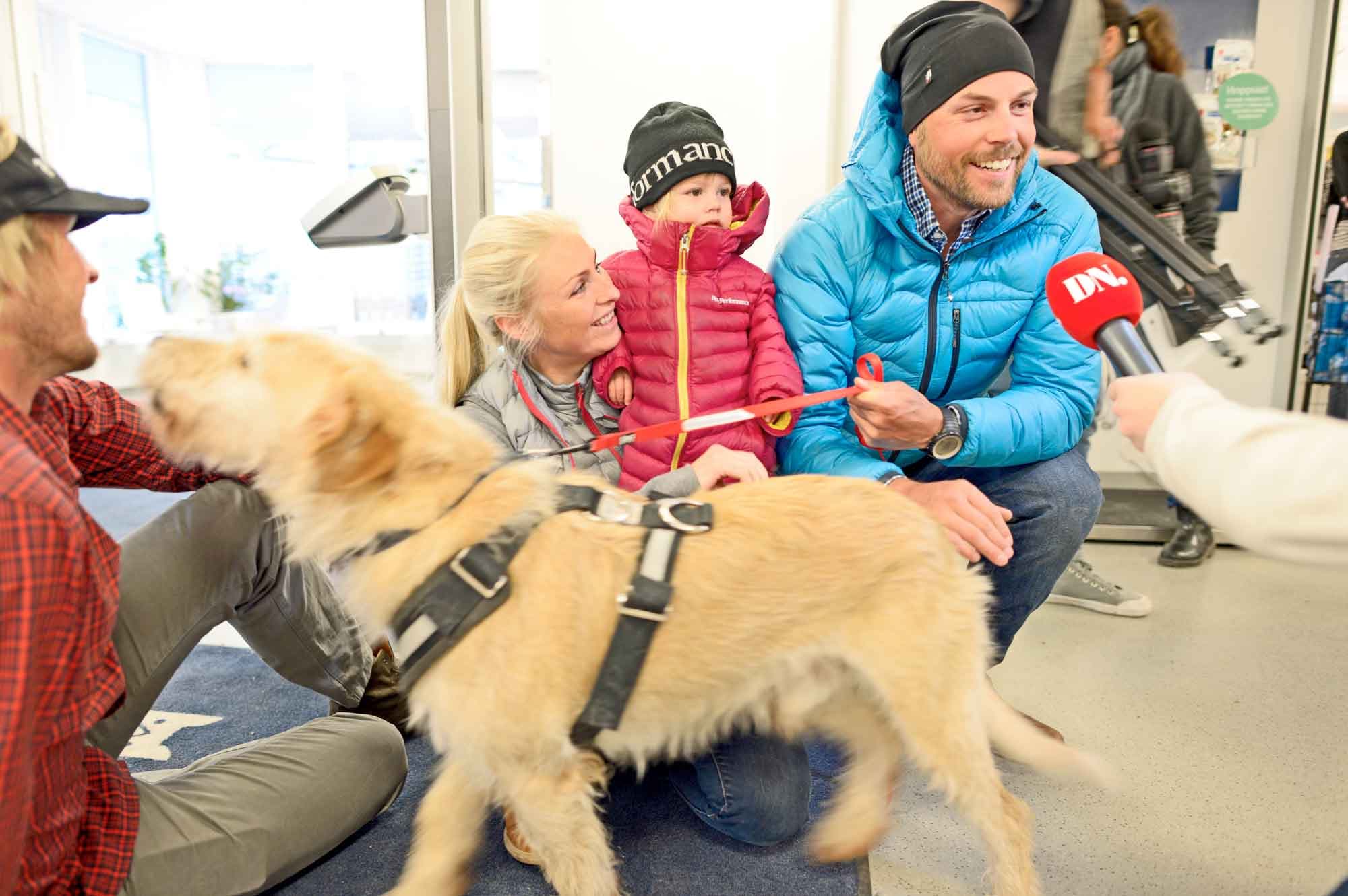 Arthur, re-united with his new Swedish family.