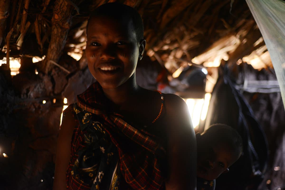 A portrait of young Barabaig woman and child.
