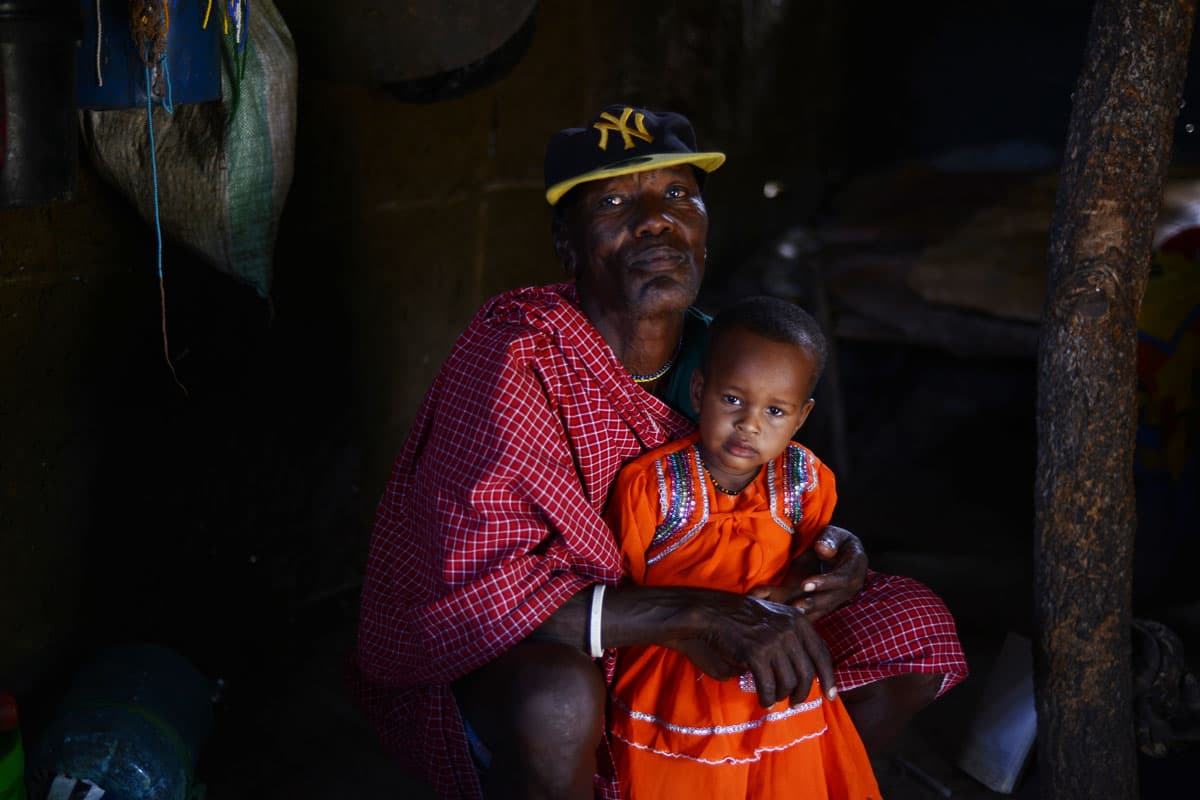 Kidomwita, 60, and Mama, 2. Mama is the youngest of Kidomwita's 22, going on 23, children. 