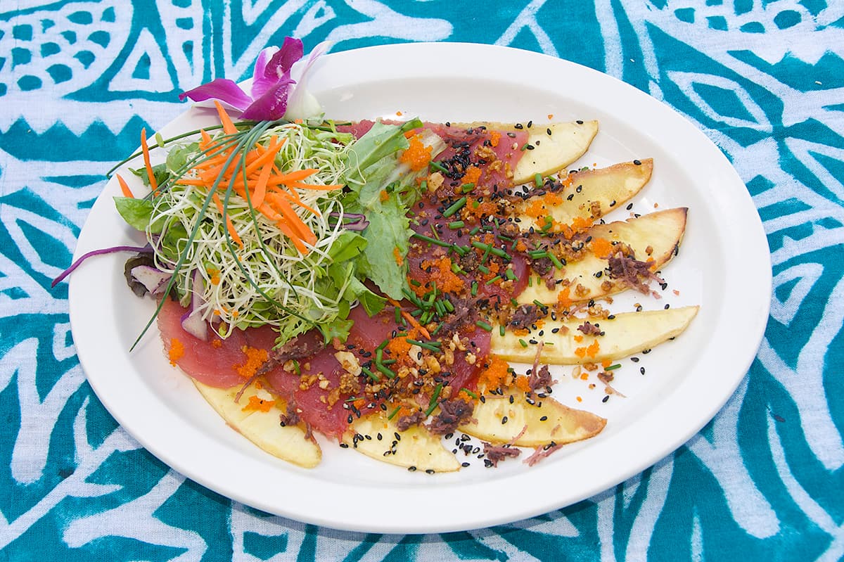 Breadfruit with Ahi Carpaccio