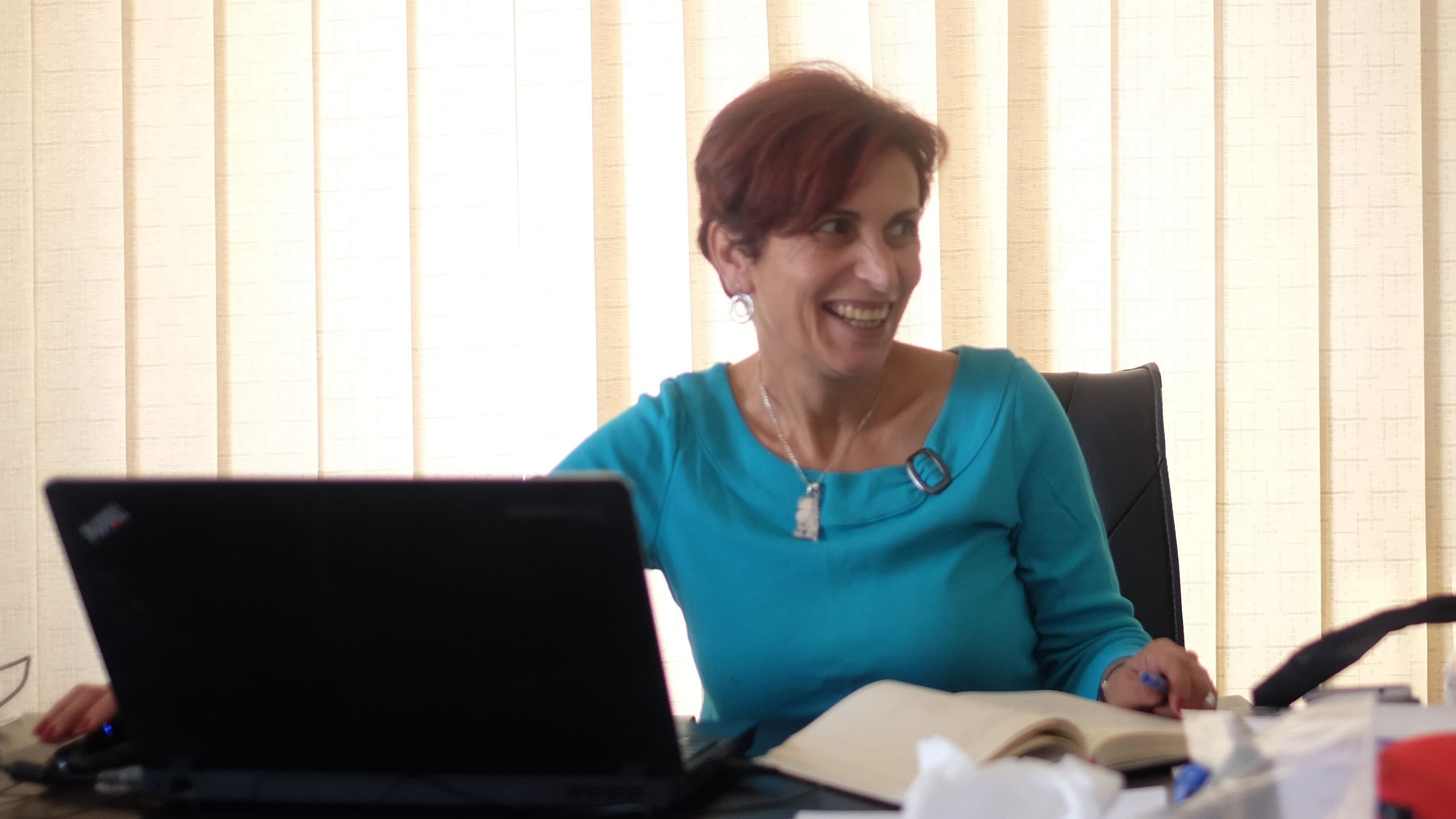 Muna Assaf has a young staff of producers and reporters. Half are women.