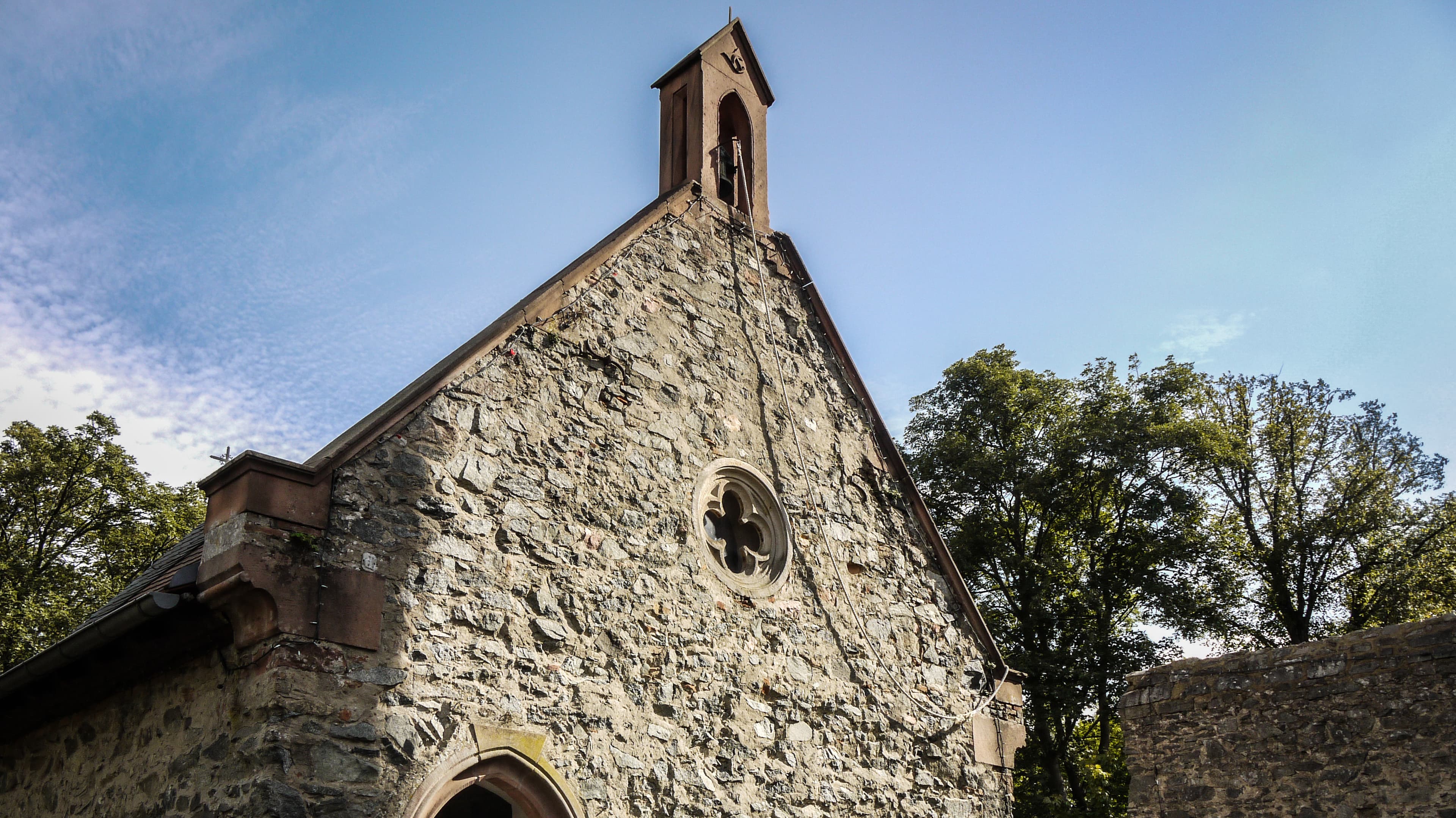 The ghost of Johann Conrad Dippel von Frankenstein supposedly sits atop the chapel after Christmas, beseeching his monster to return.