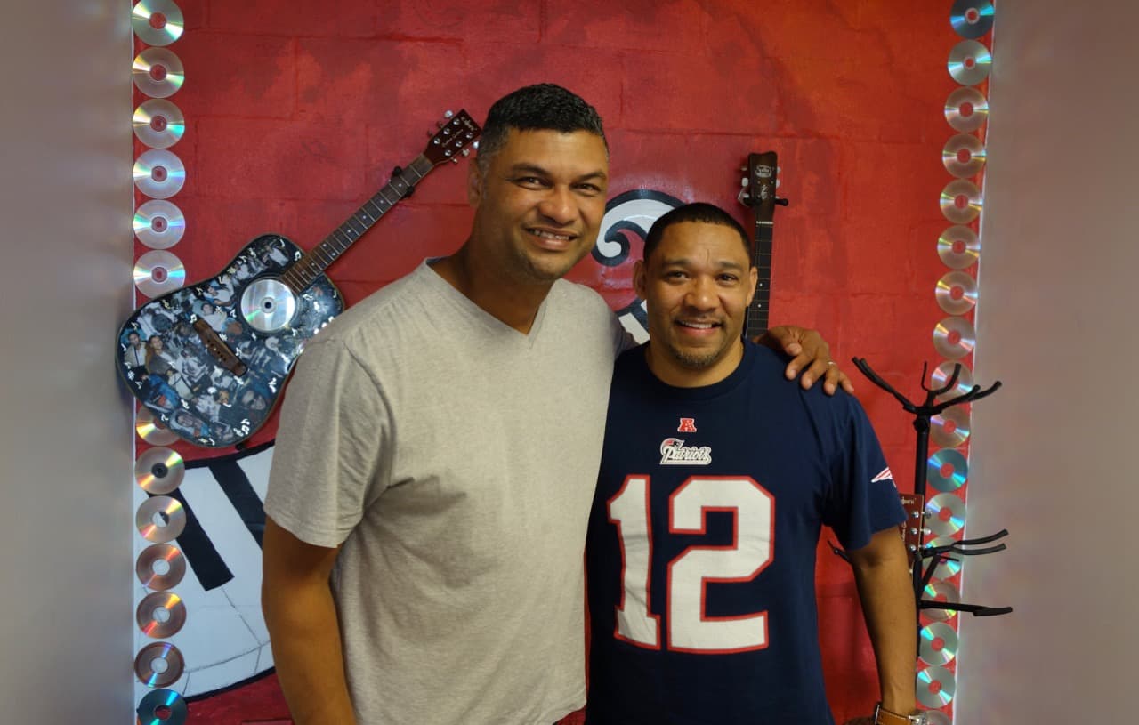 Camillo Lombard (l), founder of the Cape Music Institute, and Brendan Adams