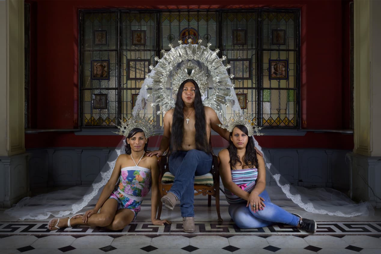 Denise, Yefri, & Angie from "Virgenes de la Puerta."