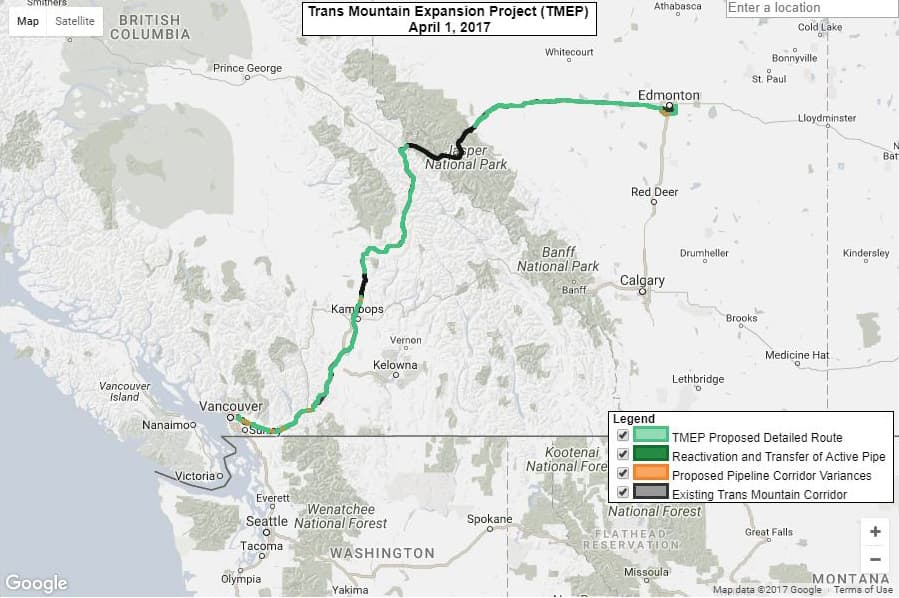 The new TransMountain pipeline would increase the flow of oil from Alberta to the tanker terminal in British Columbia more than six-fold. Along the way it would cross through First Nations territory, leading many native groups to sue to stop it.