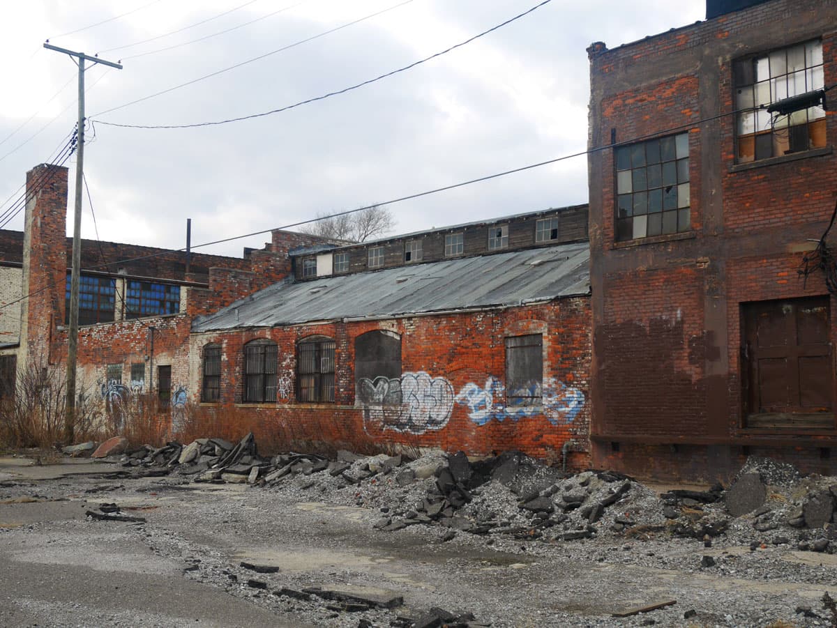 A rundown building in Detroit.