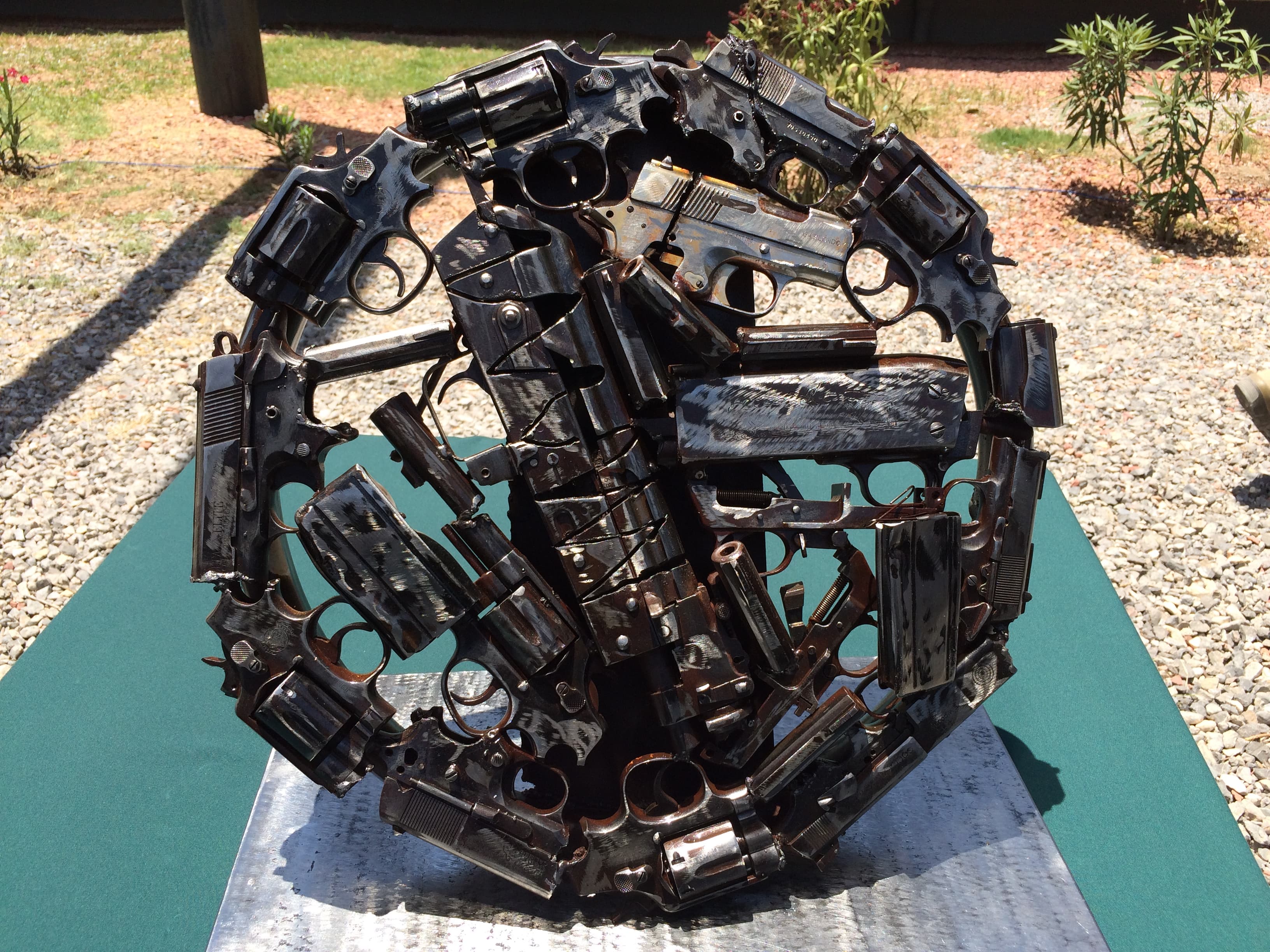 The U.S. Embassy in Juárez will retain a piece of the sign that once made up the dot below an exclamation point.