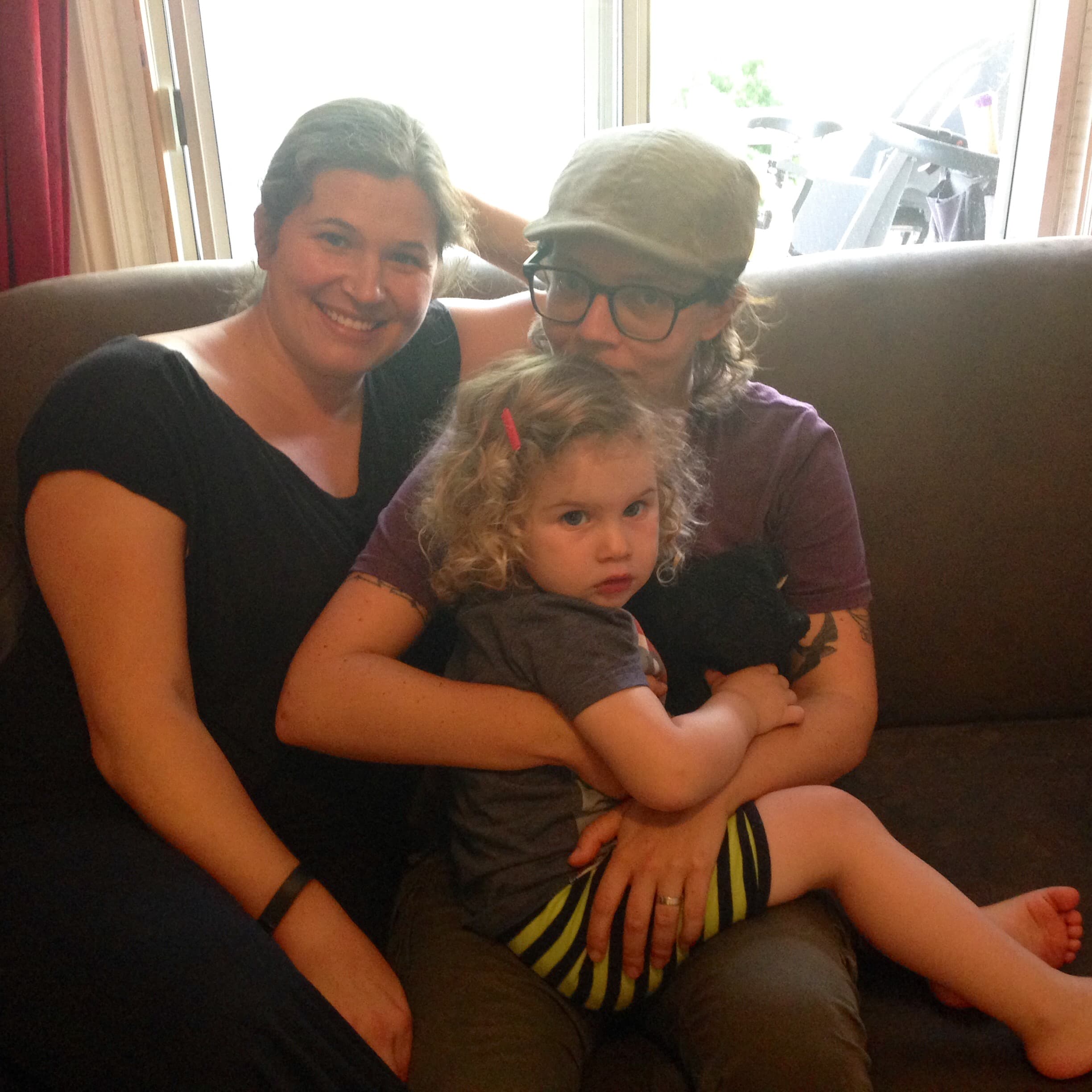 Alice MacLachlan, Amy Noseworthy and their daughter Emmylou