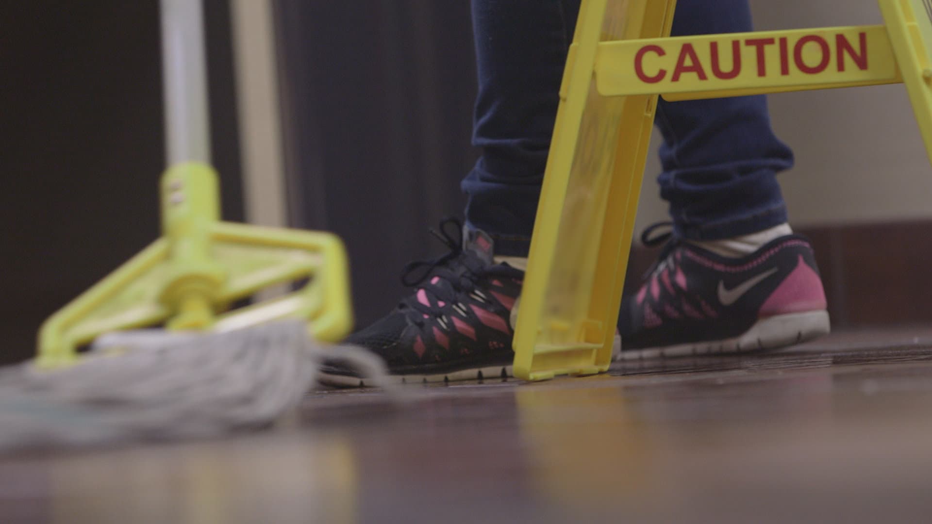 A woman works as part of Frontline's Rape on the Night Shift