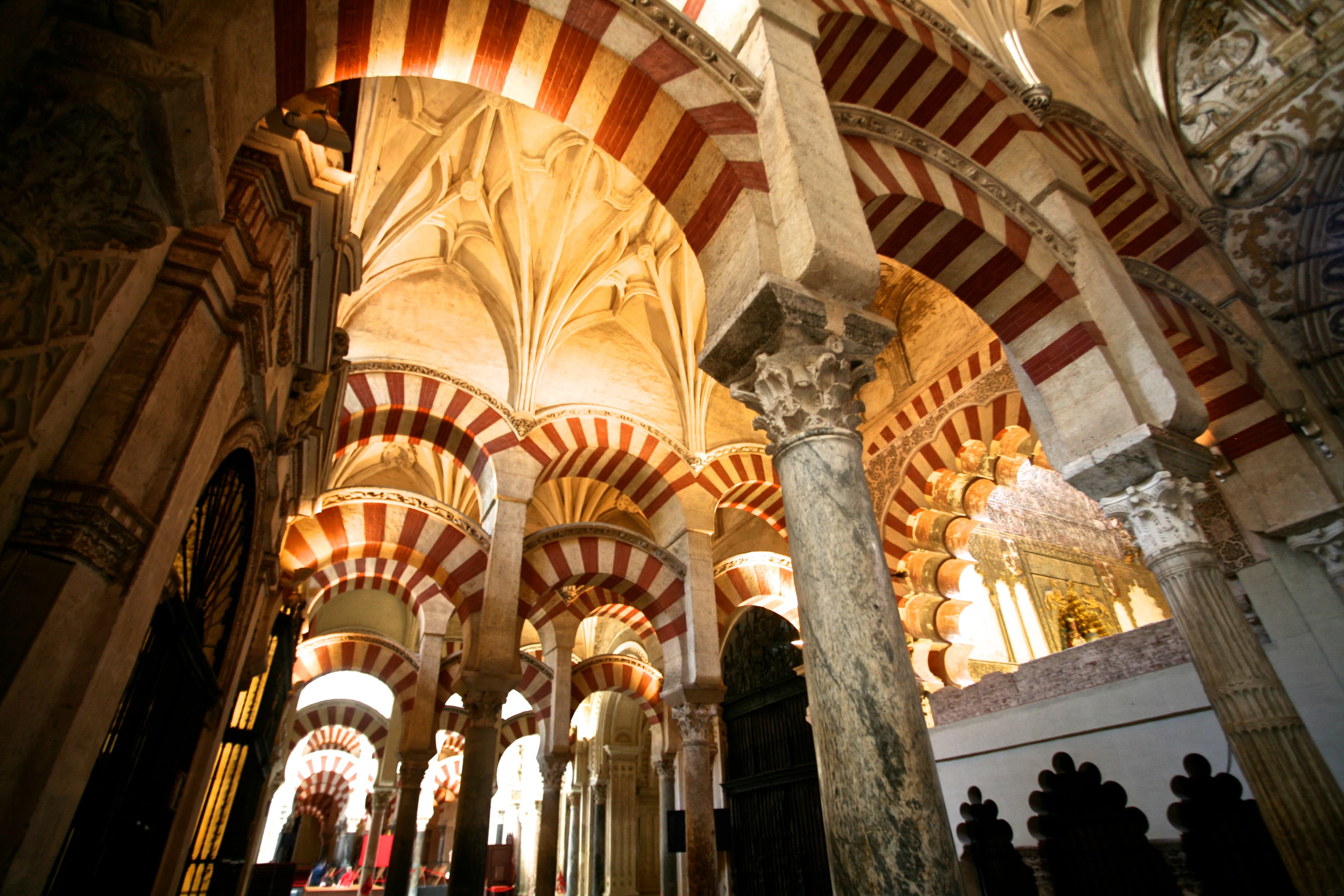 Inside the Mosque-Cathedral at Cordova