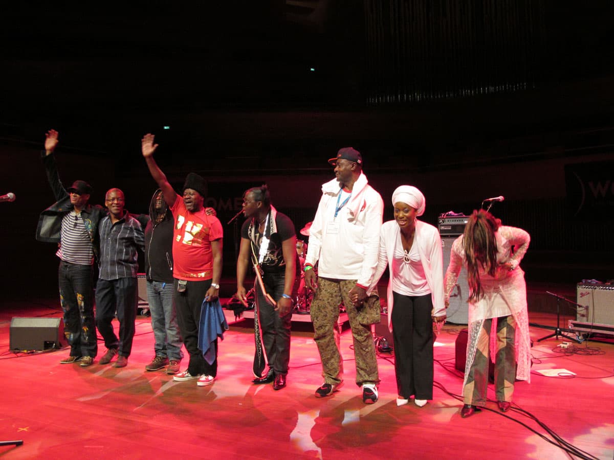 Papa Wemba with his band in Copenhagen, 2010.