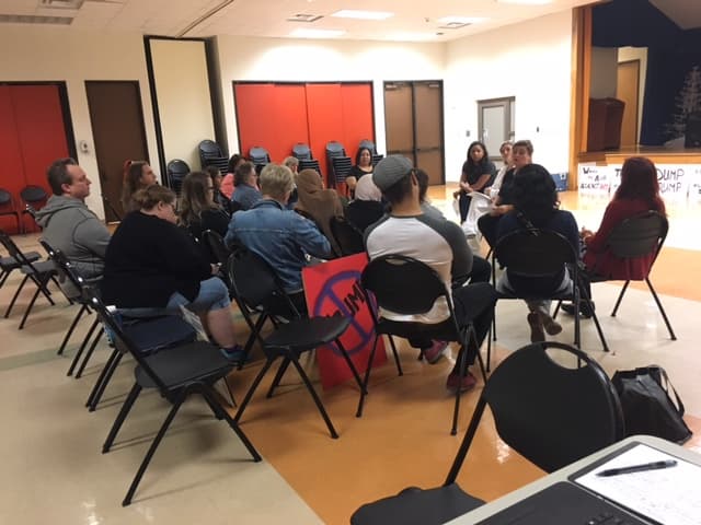 A group gathers in Houston, Texas.