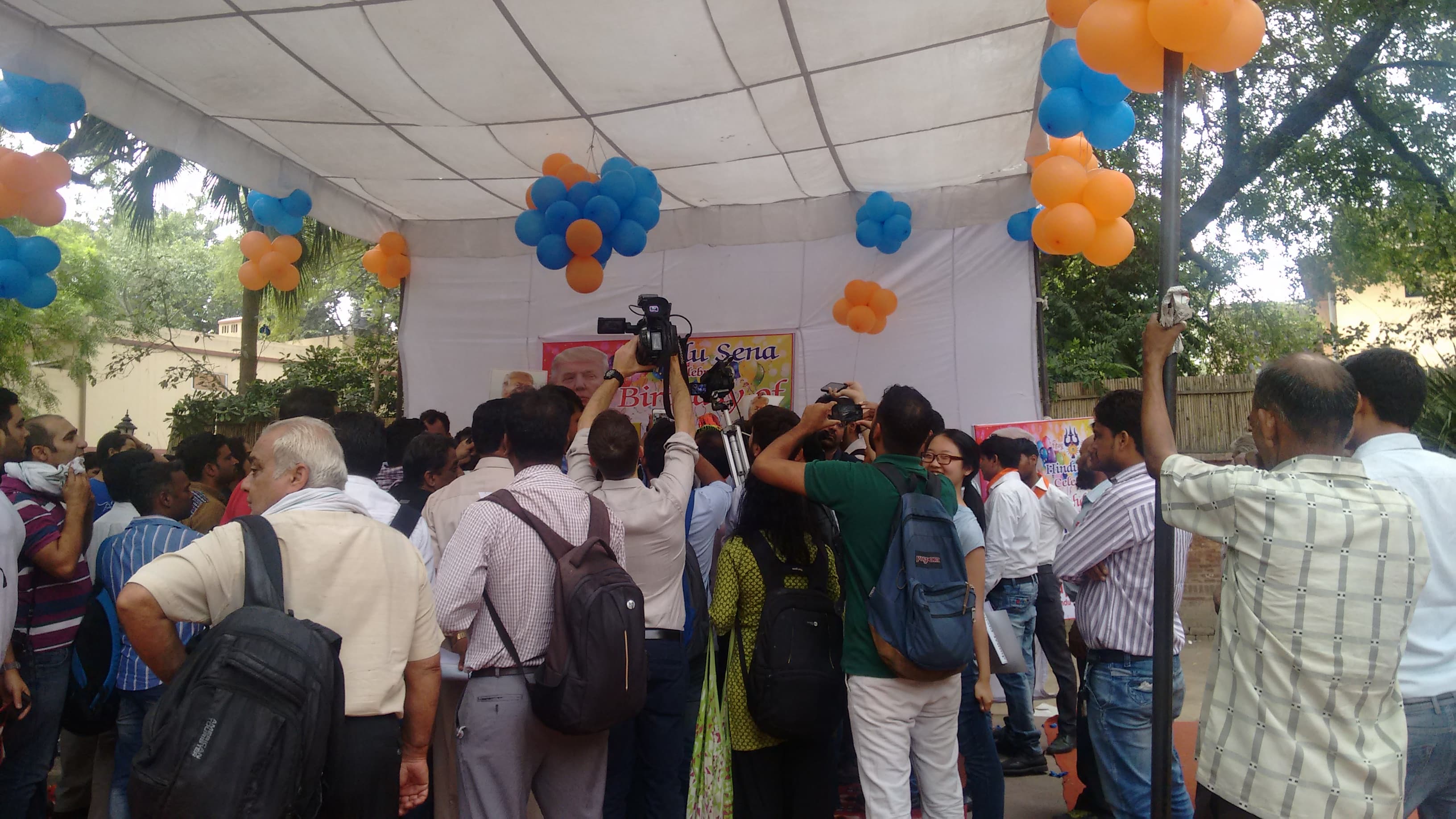Hindu Sena Trump birthday party media