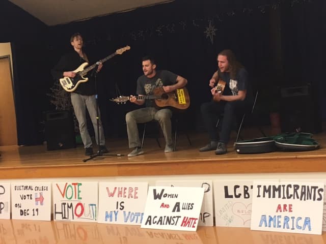 A group gathers in Houston, Texas.