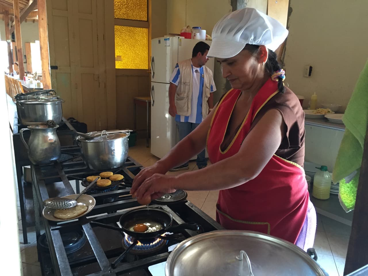 The kitchen at El Balcon Restaurante in Jericho, Colombia.