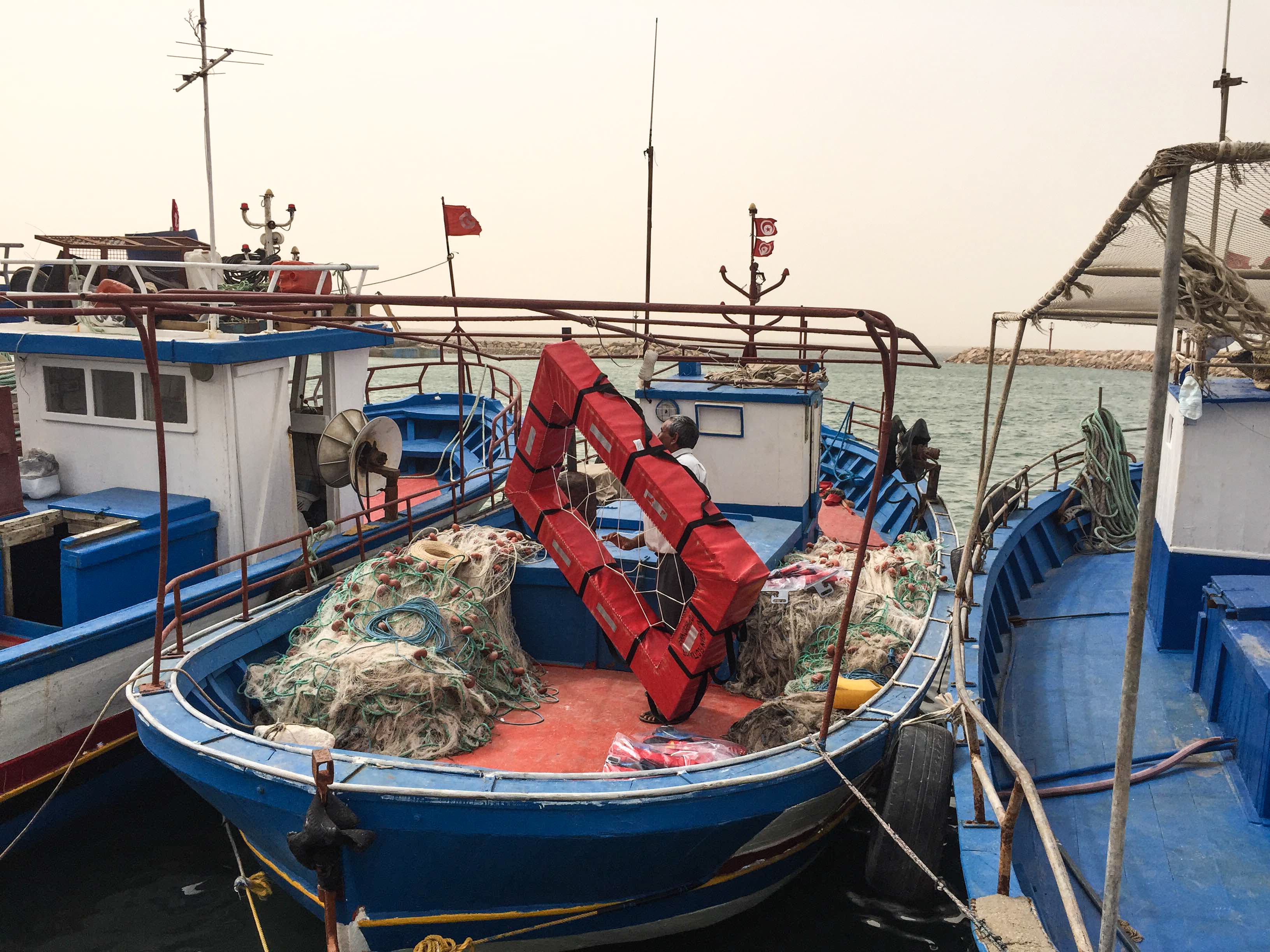 In addition to life jackets, MSF also provides one rescue raft to every fishing boat.