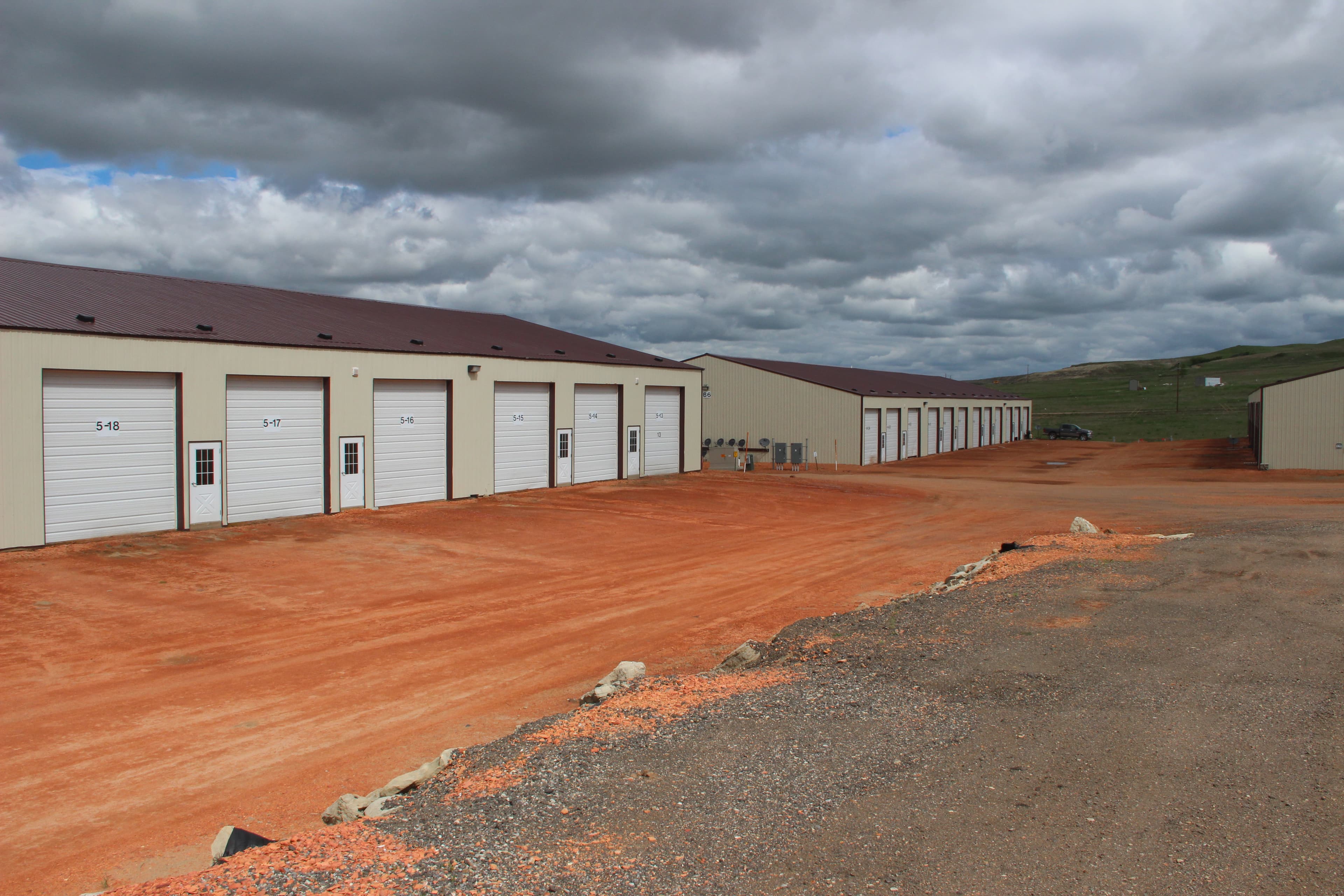 The outdoor RV park in Watford City can hold 160 RVs inside its units, which include water, electricity and sewage.