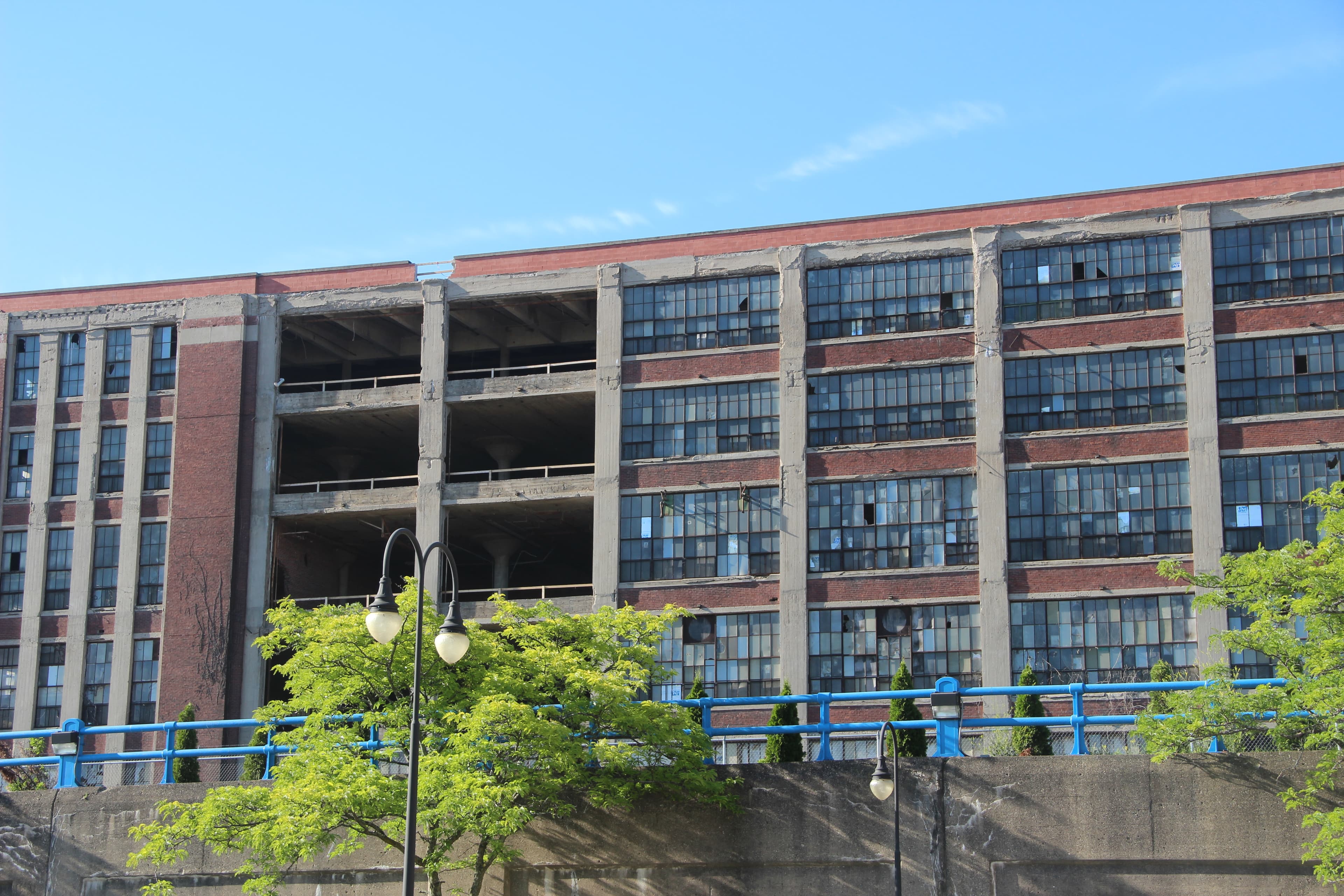 The view of the Studebaker factory that fans at South Bend’s minor league baseball games see.
