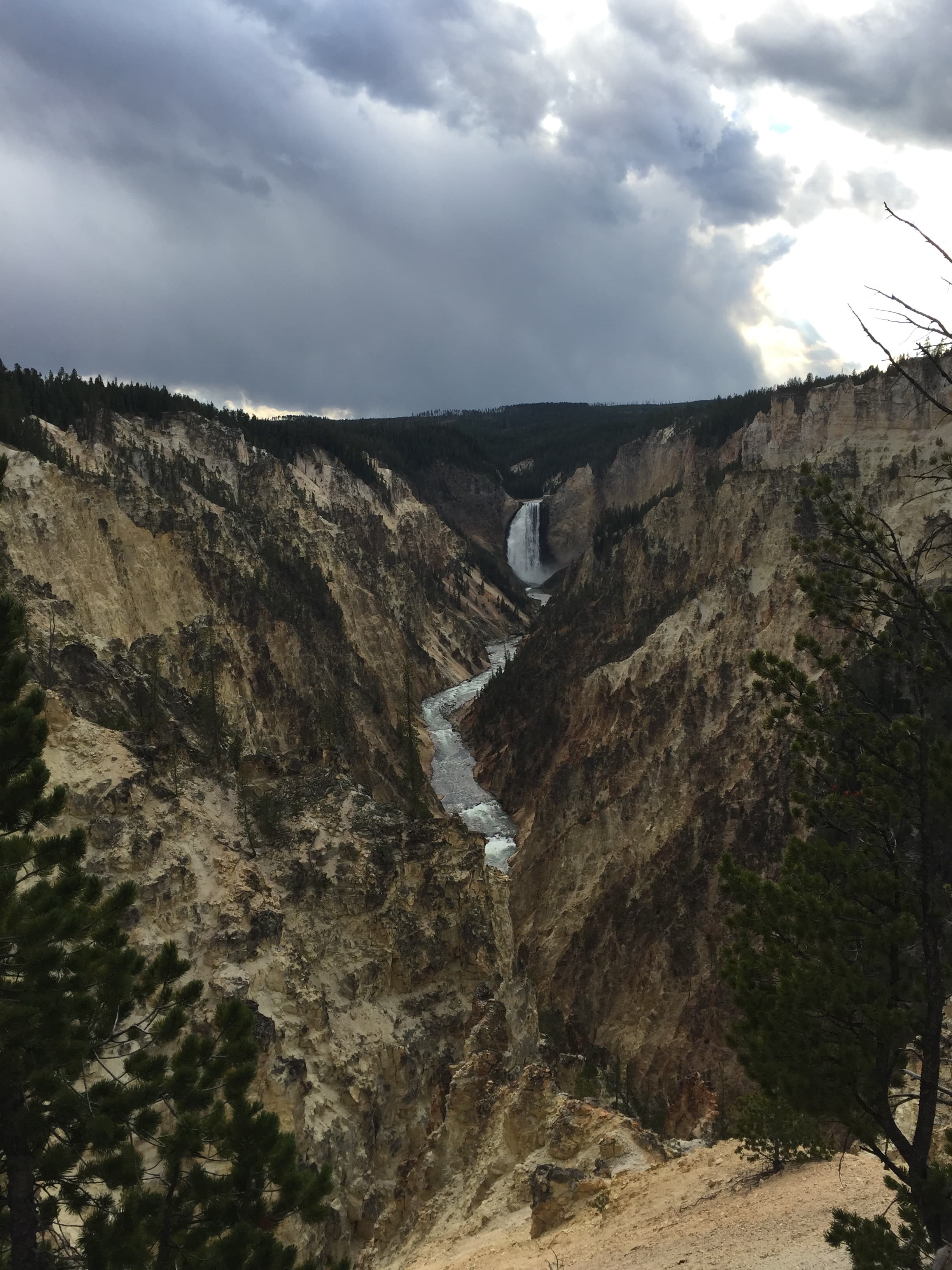 The Grand Canyon of the Yellowstone and lower falls