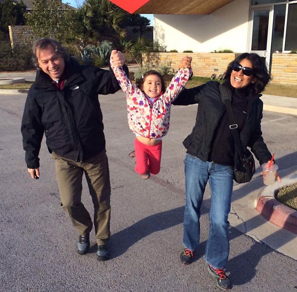 Wesley Bocxe with his late wife Elizabeth Esguerra Rosas and their daughter Amara.