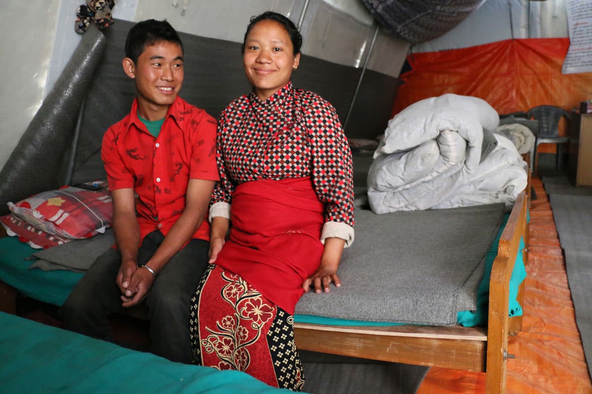 20-year-old Junu Syangtan and her husband Buddha Syangtan, 21.