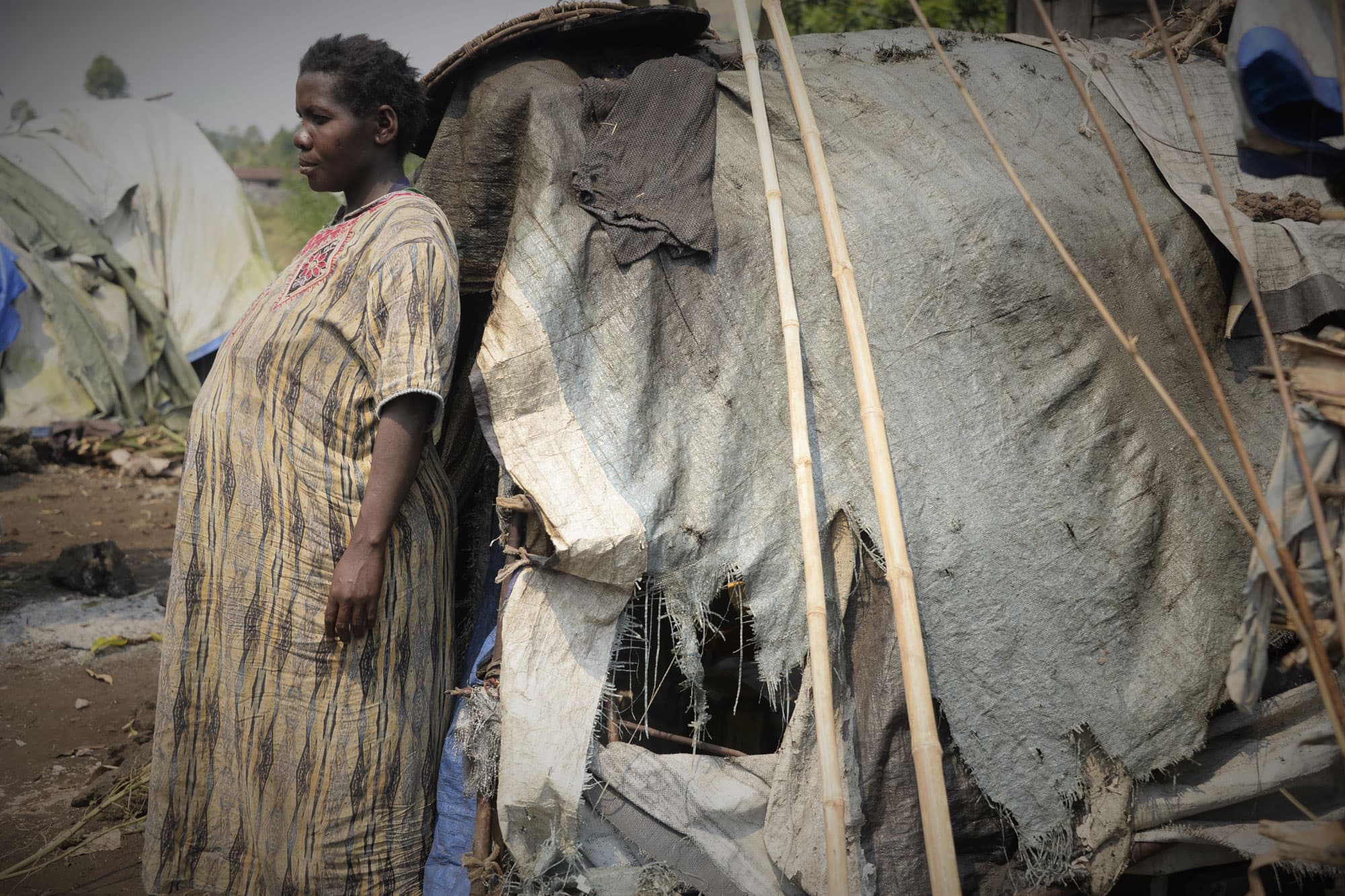 Munguahilo Kakomire, a 45-year-old mother of seven and expecting her eight child.