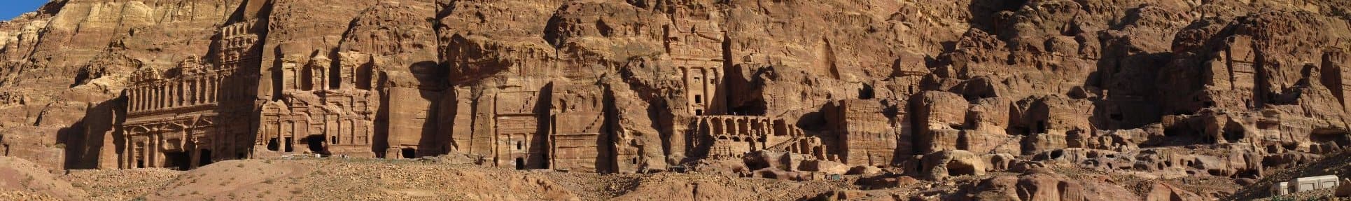A panoramic view of part of Petra