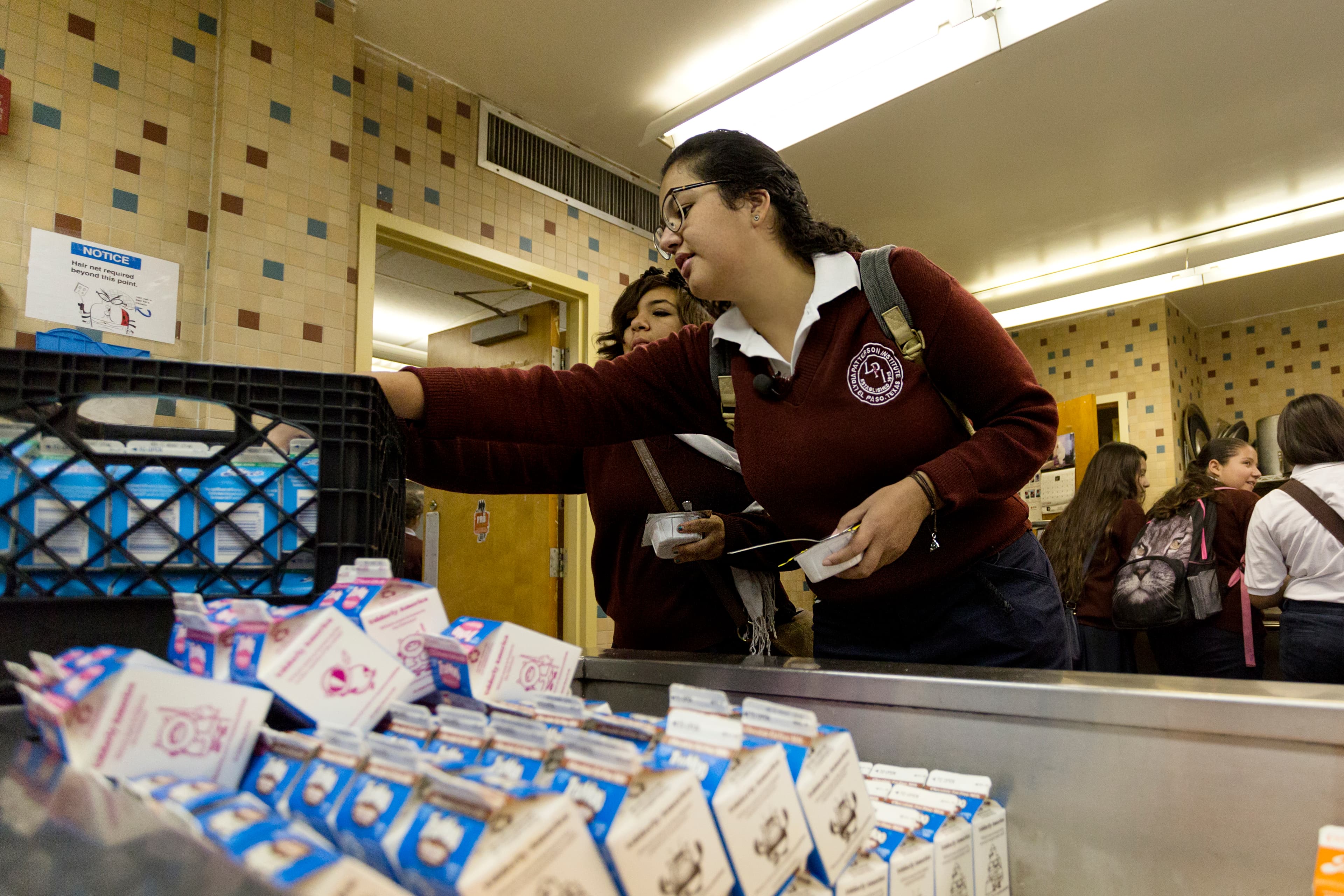 Arlet arrives to school