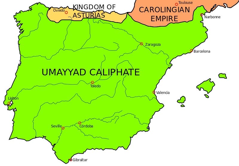 Al-Andalus in the year 750CE