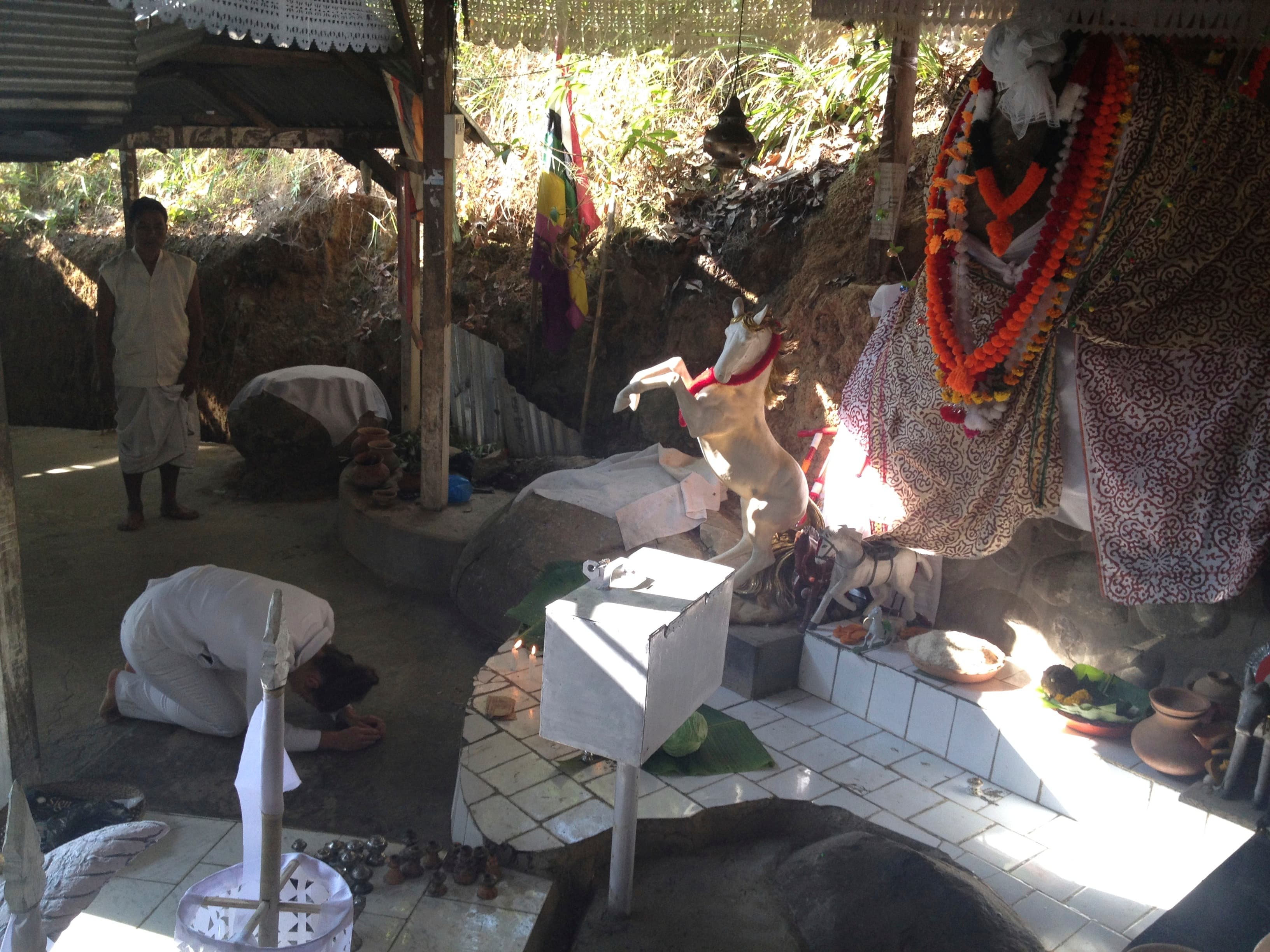 A temple for Marjing. He's worshipped in Manipur as the deity who introduced polo to the world.