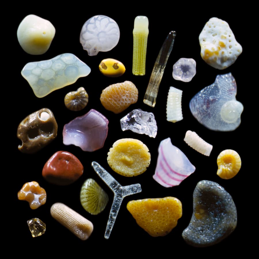 Array of sand grains