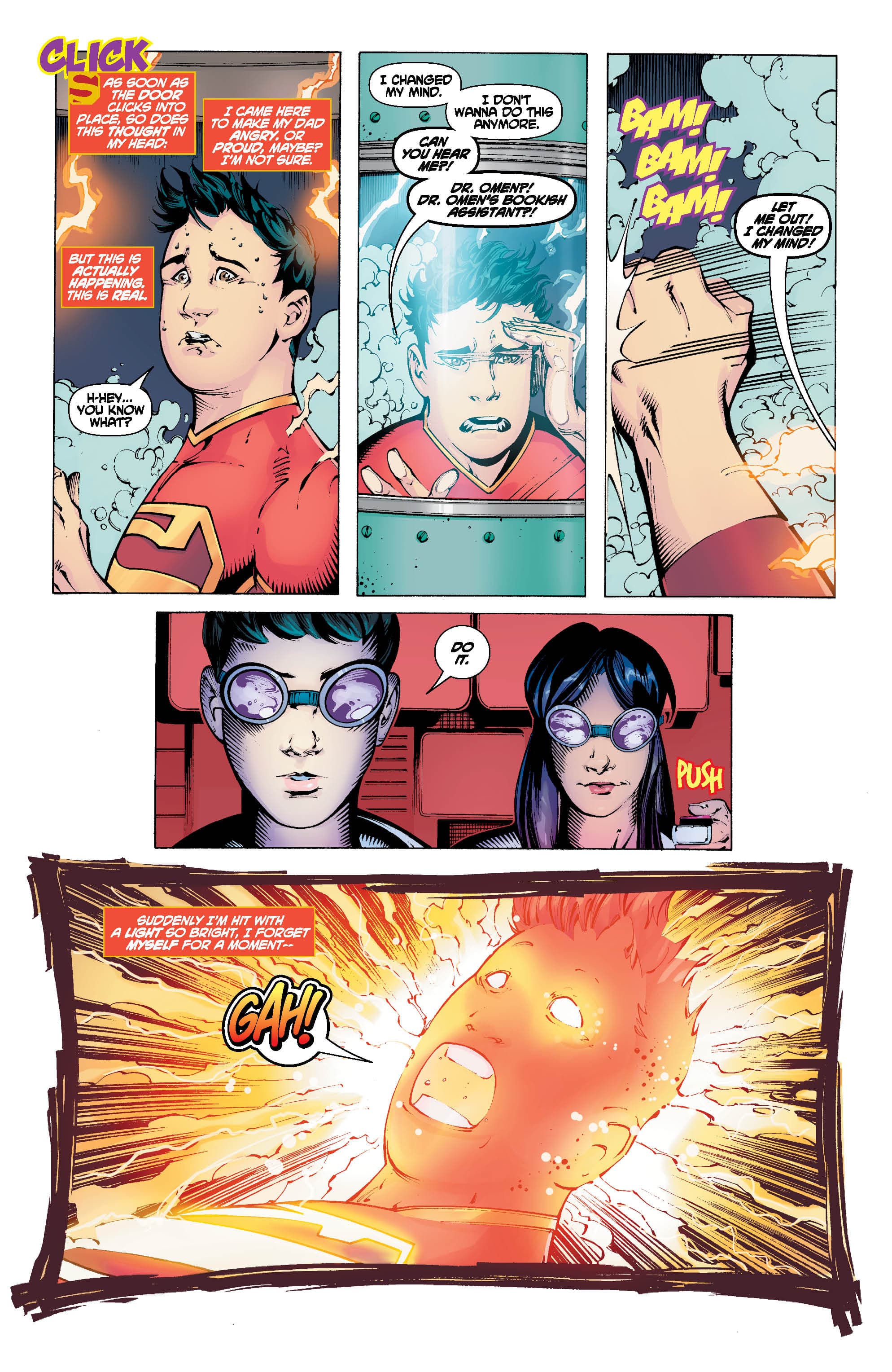 Scientists pump the powers of Superman into the body of teenager Kenan Kong.