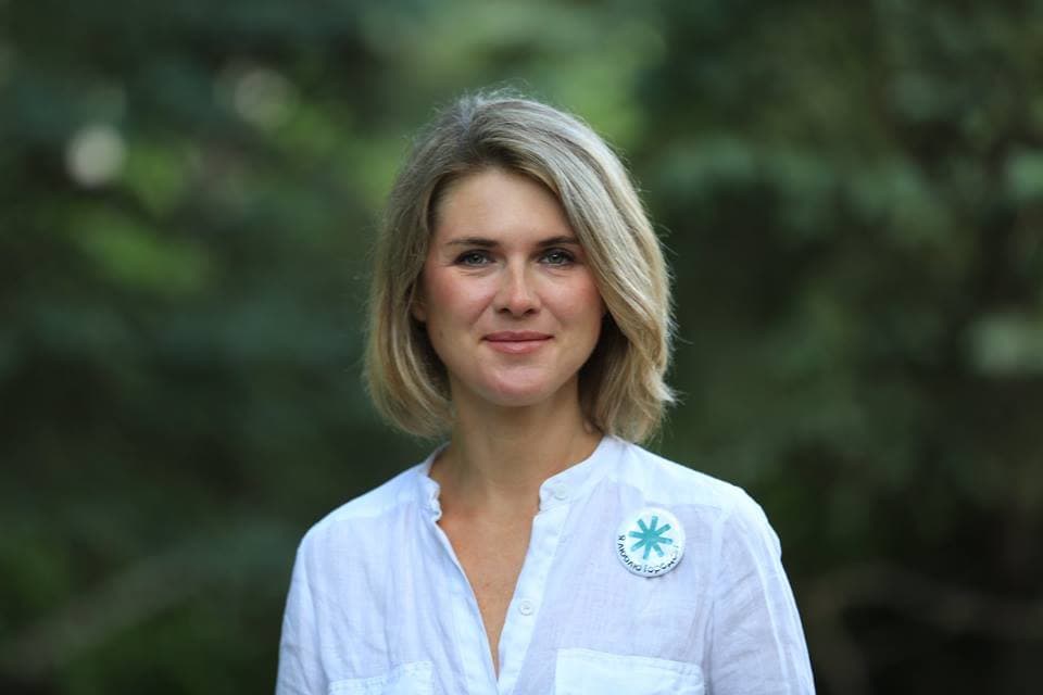 The winning candidate, Natalia Pinus