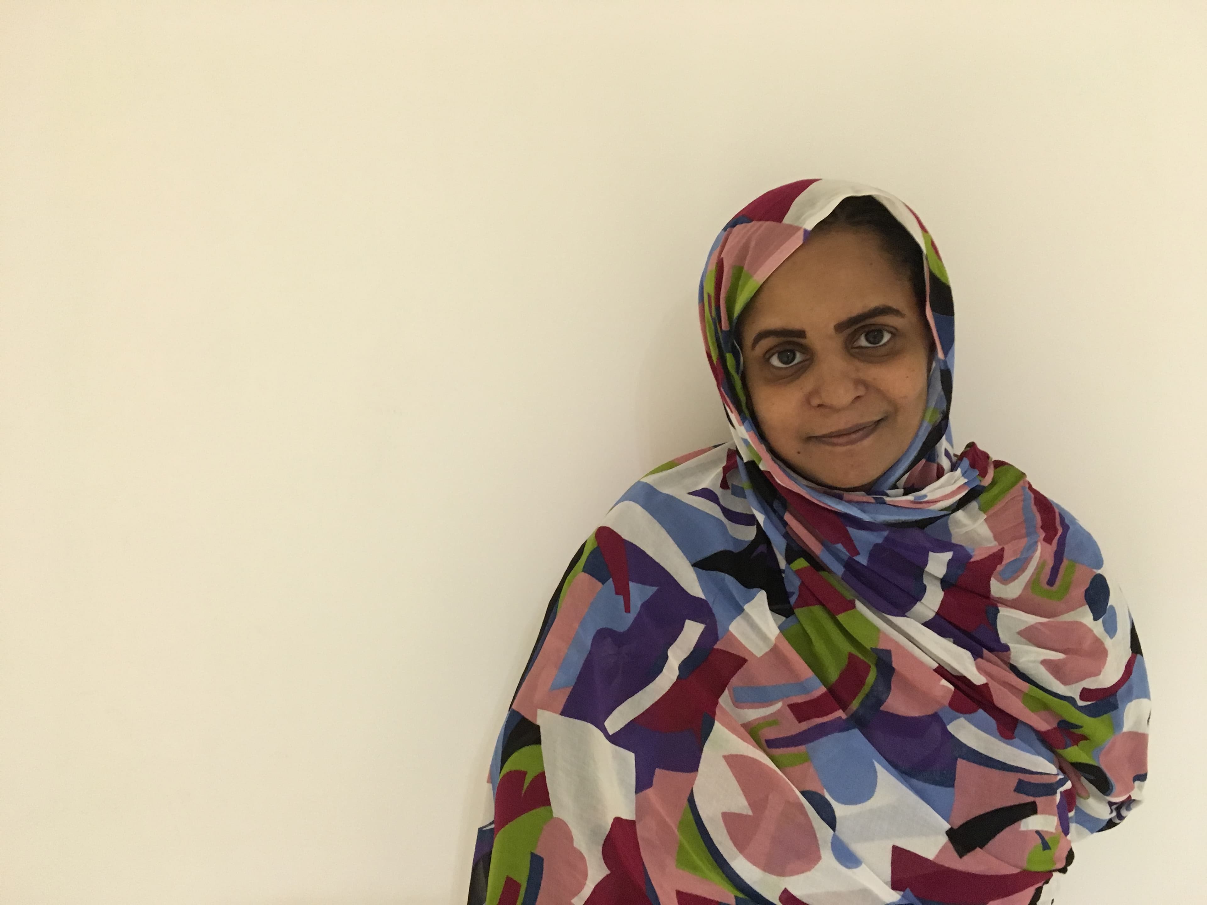 Noura Mint Seymali before her evening performance in Santiago de Compestela, Spain 2016