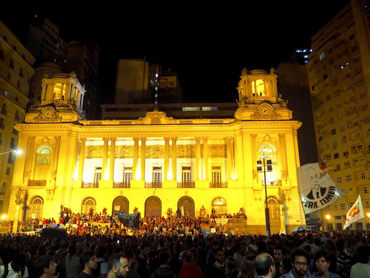Anti-Temer protests in Rio de Janeiro on May 18.