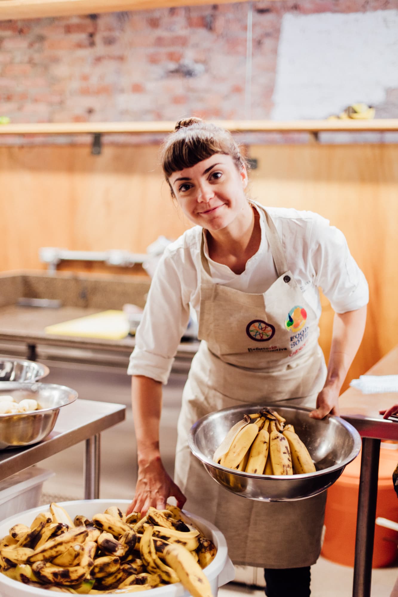 Smoked banana peels substitute nicely for bacon in a RefettoRio dish of carbonara.