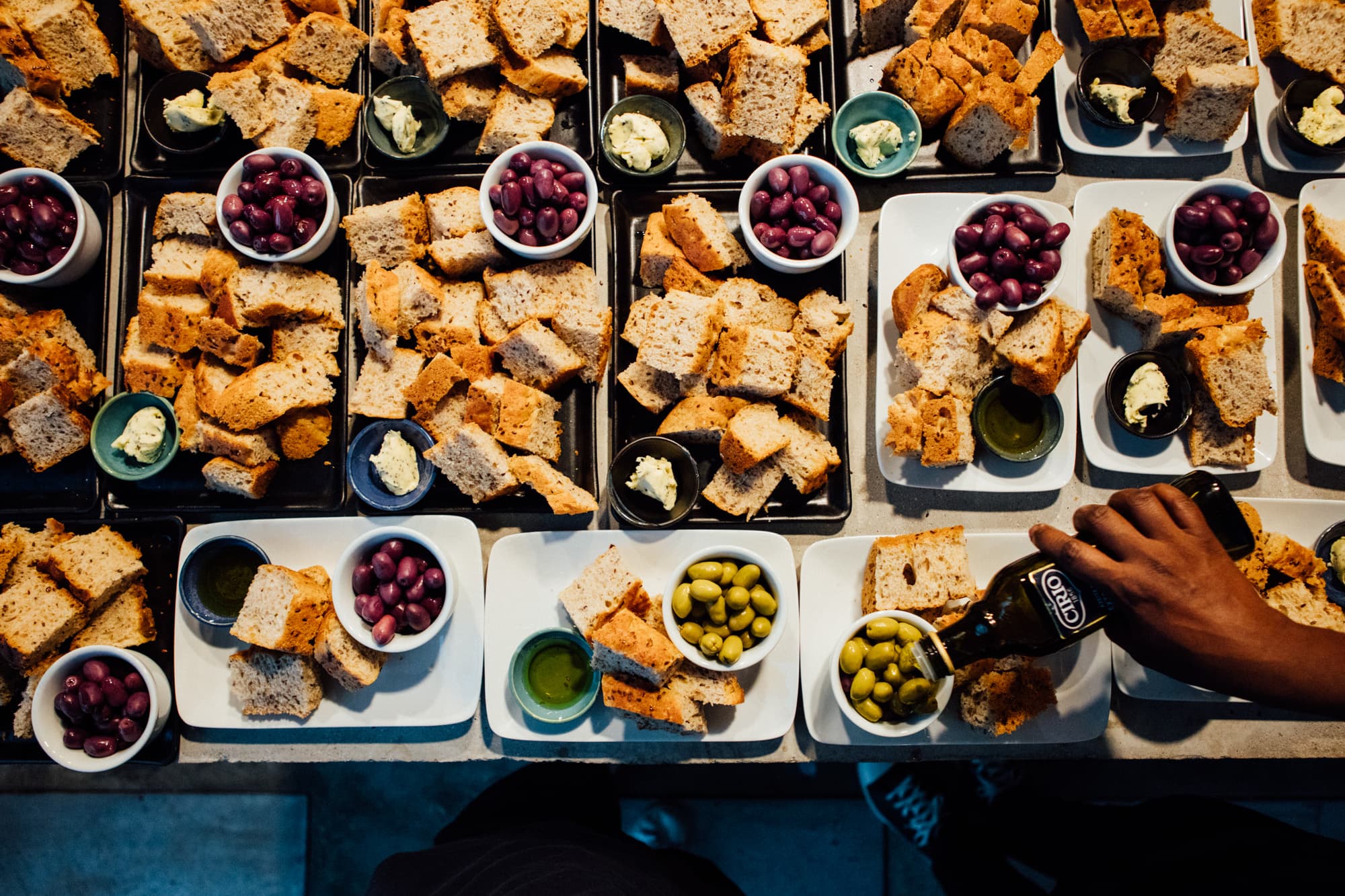 The free meals are being served nightly to 108 patrons in a special restaurant set up near the Olympic Village.