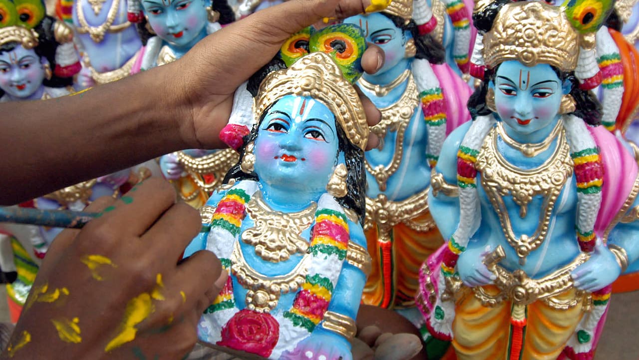 Krishna statues