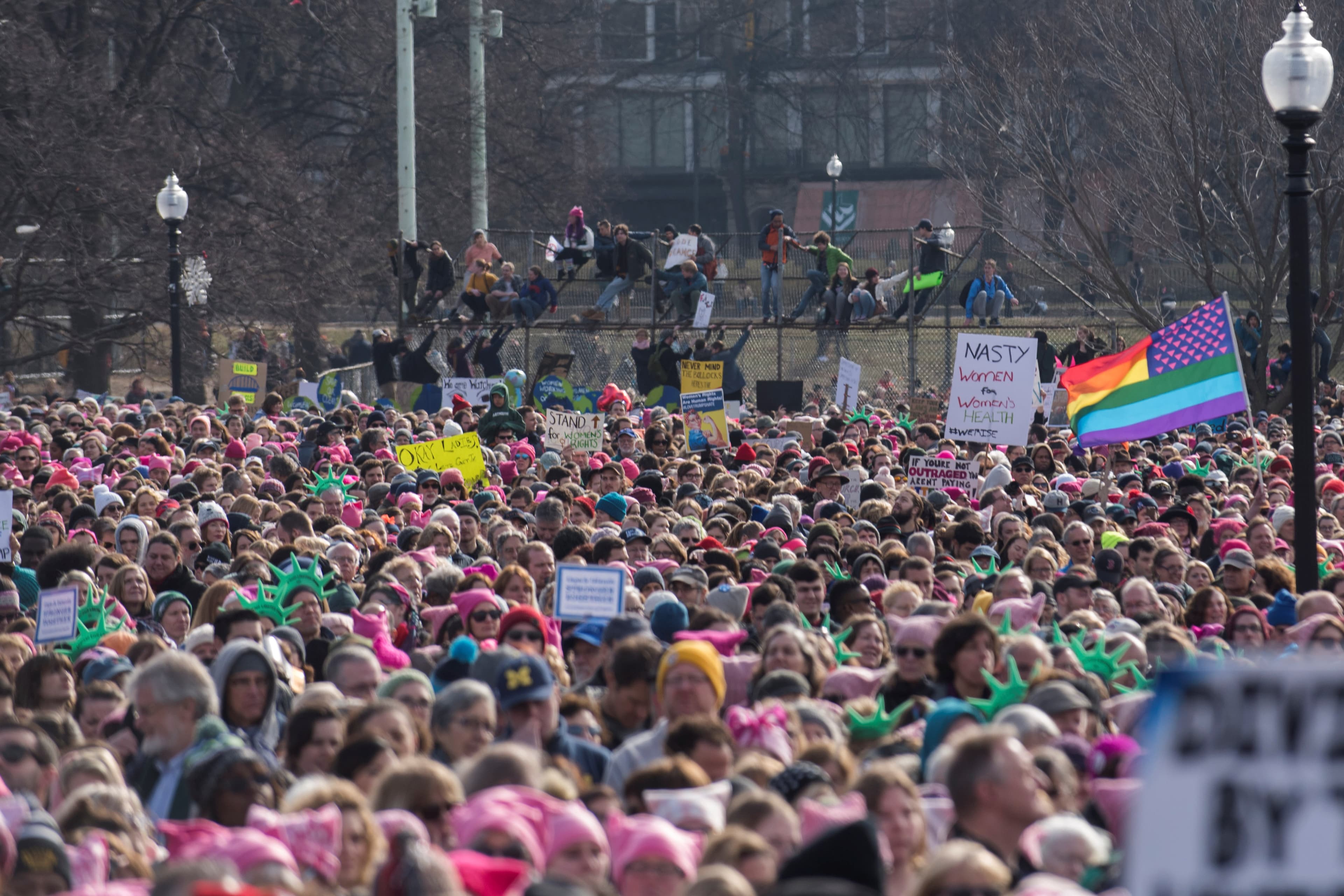Thousands gathered at the Boston Women's March