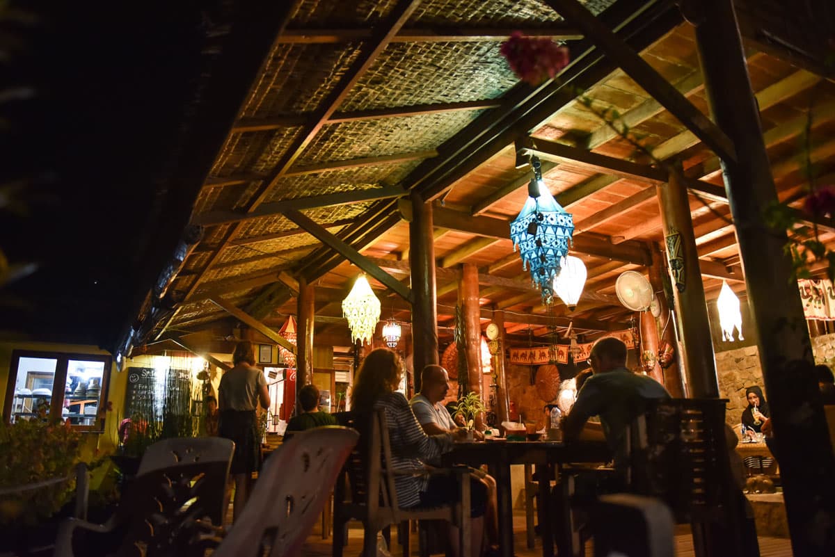 Locals and tourists dine at Casa Nemo Resort and Spa.