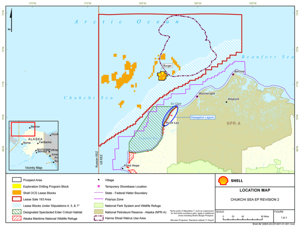 Shell plans to deploy its Polar Pioneer drilling rig on the continental shelf in the Chukchi Sea about 150 miles west of Barrow, Alaska. The Obama administration approved the plan earlier this spring, after imposing tightened safety rules over previous pl
