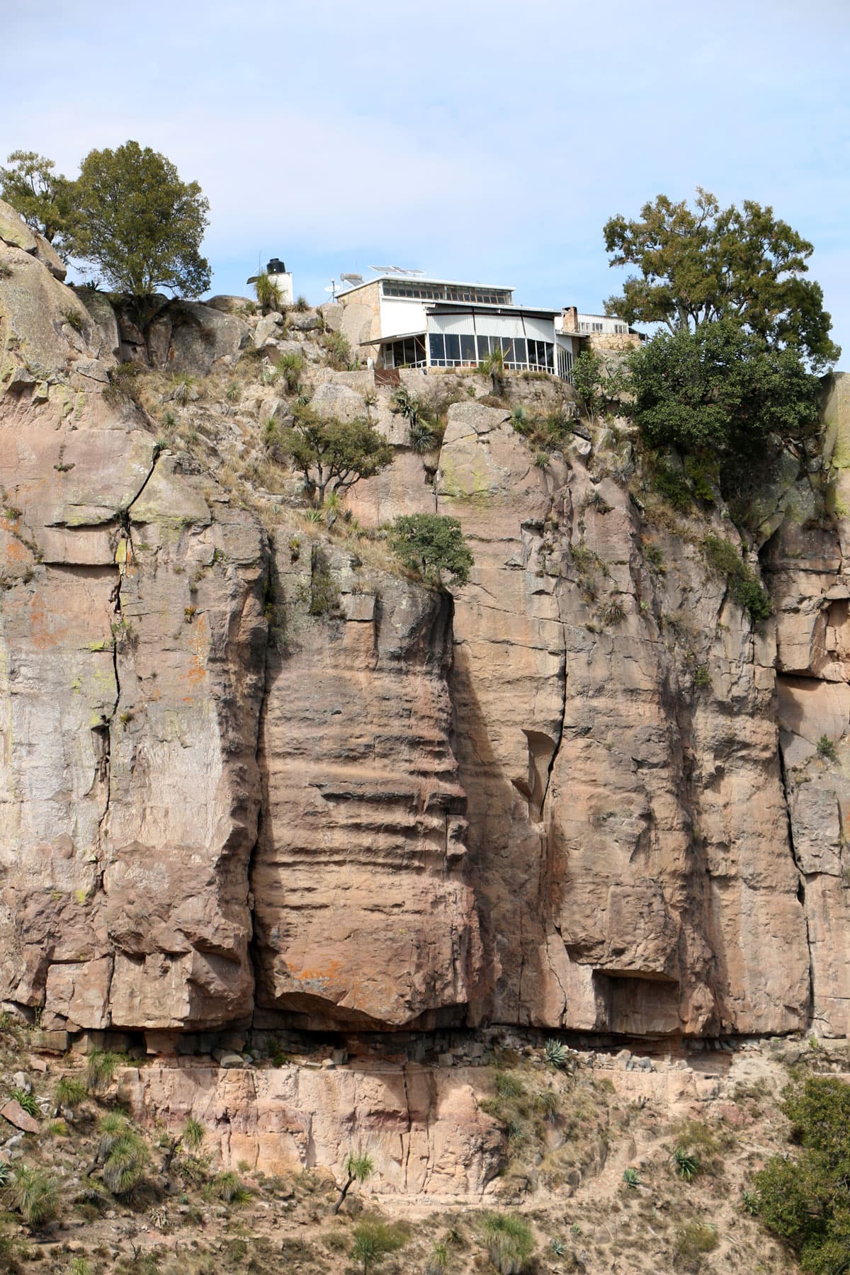 The Eagle's Nest sits about 100 meters (about 328 ft) above the cave in which Wheeler used to live.